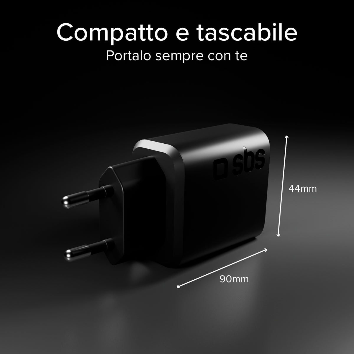 Kit ricarica 45W PD con cavo USB‑C 2m