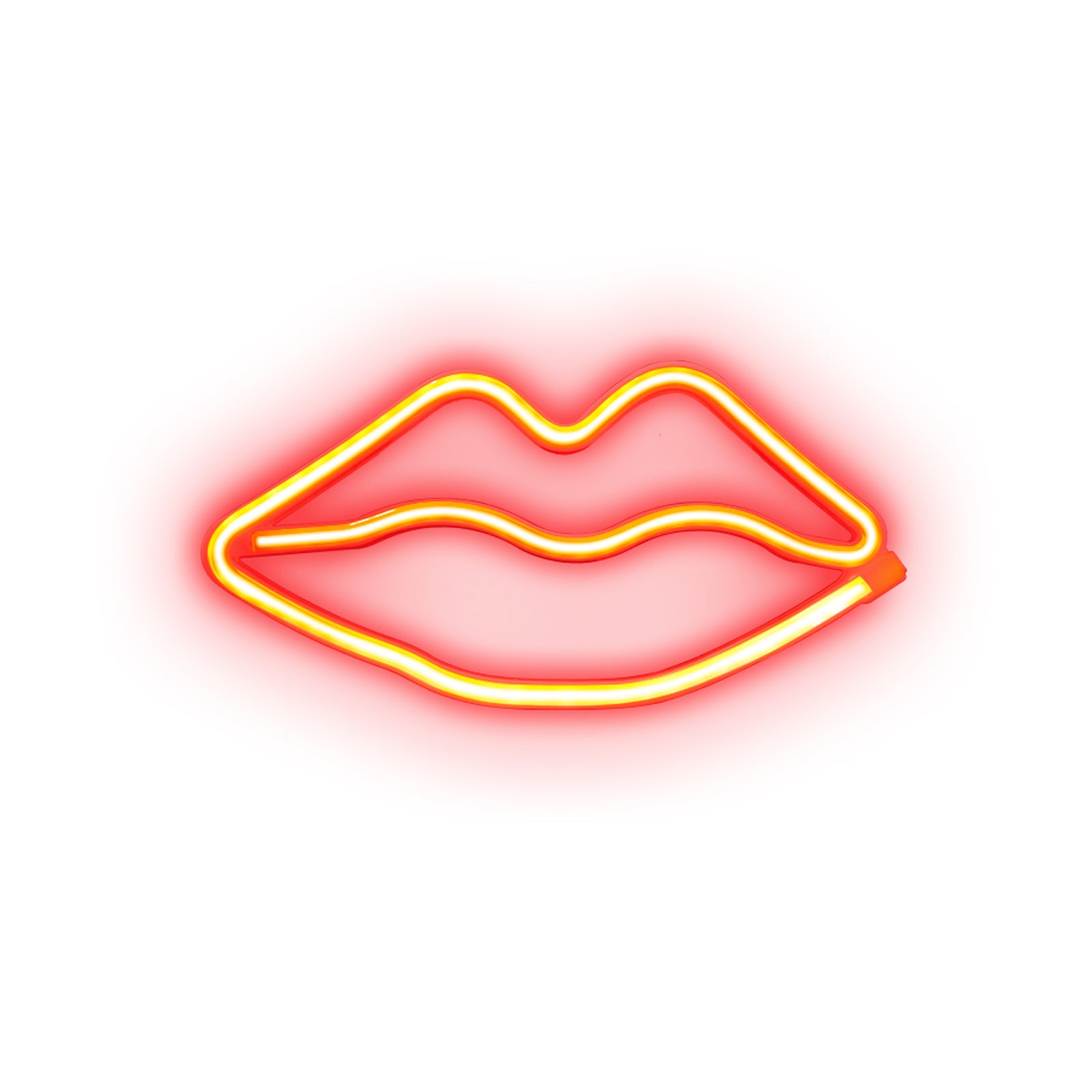Insegna Luminosa a LED "Red Lips Glow" con effetto neon per interni