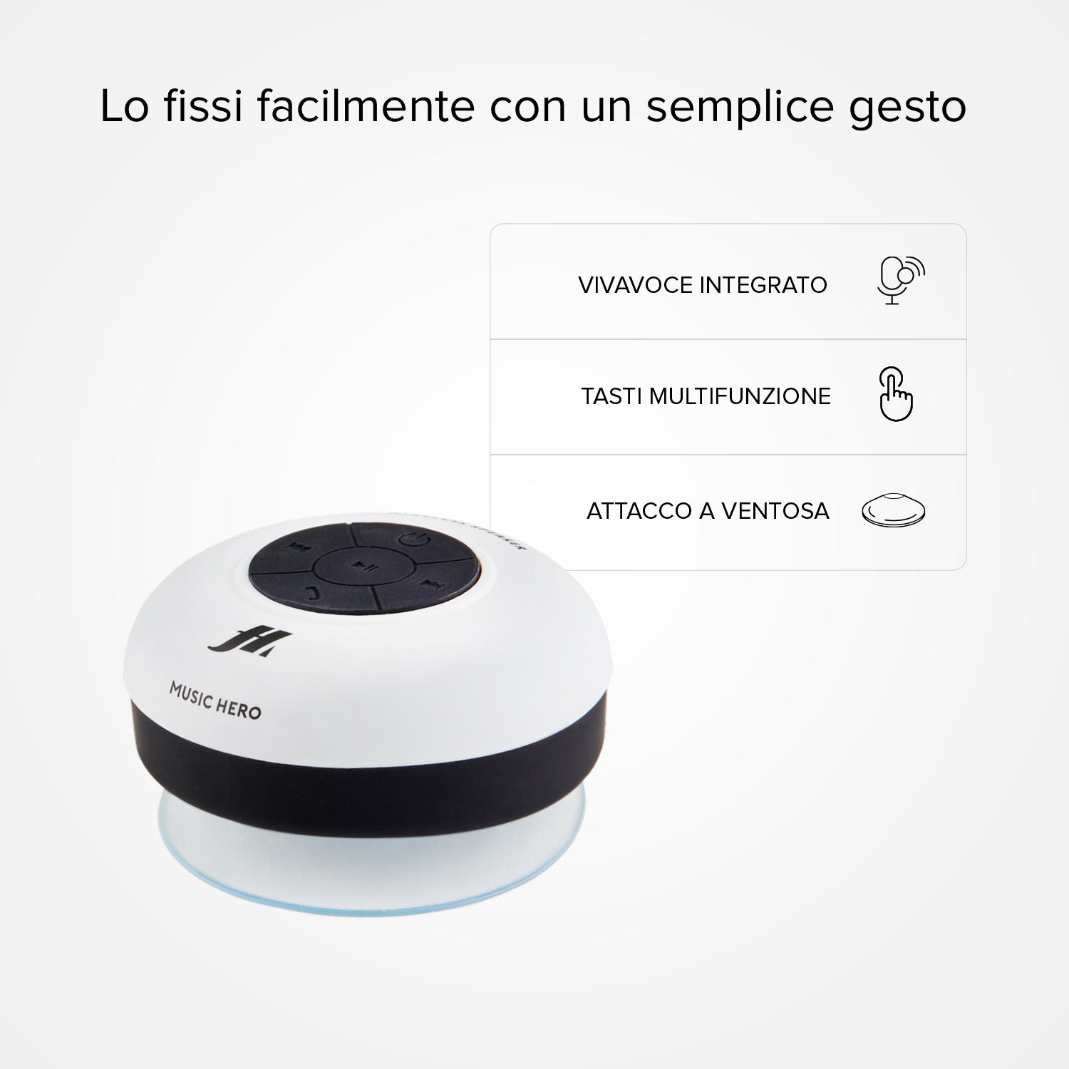 Octopump 3 Watt - Speaker Wireless con ventosa