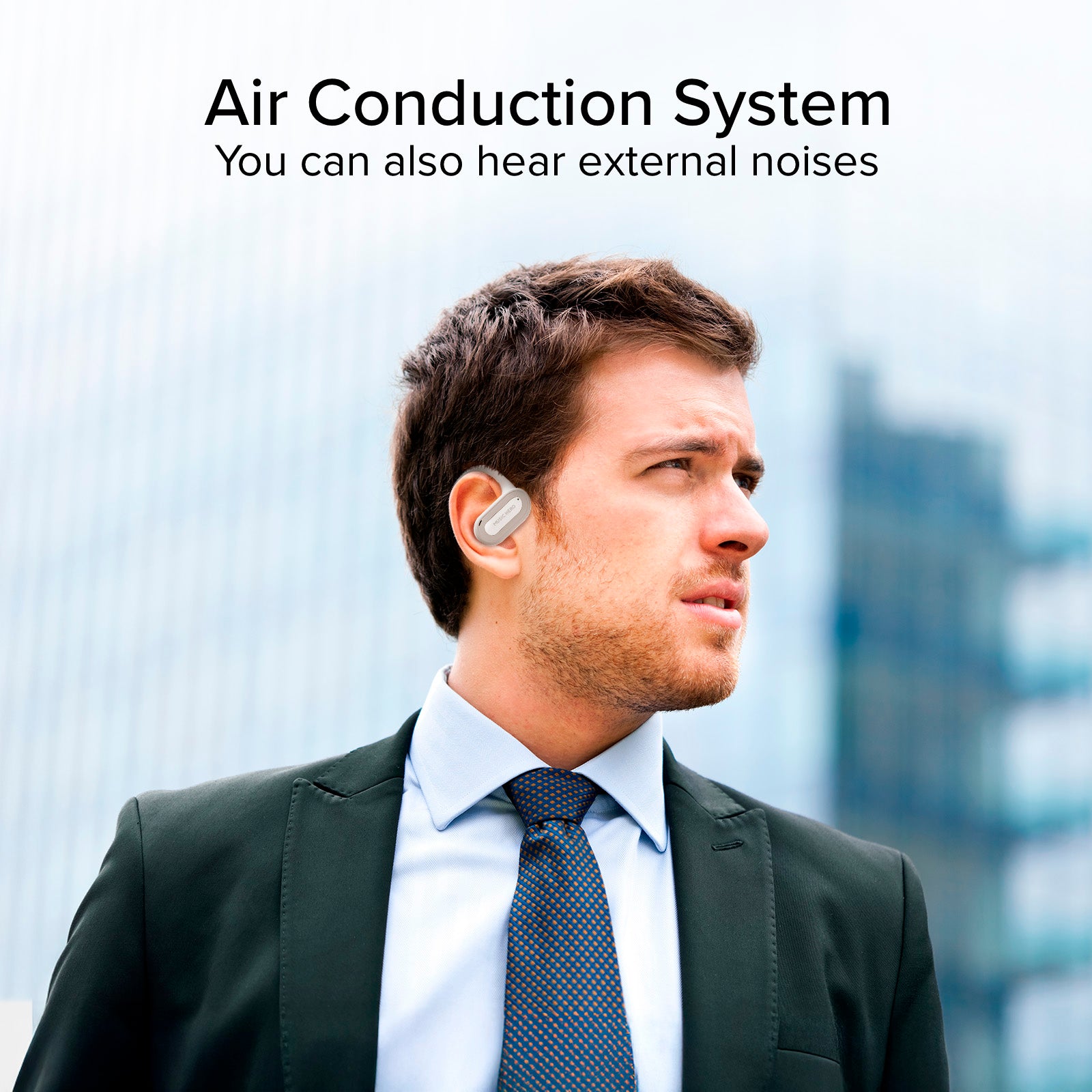 OWS earphones with integrated ear hooks