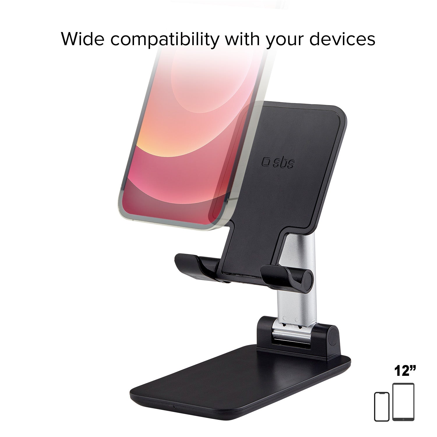Supporto da tavolo pieghevole per smartphone e tablet