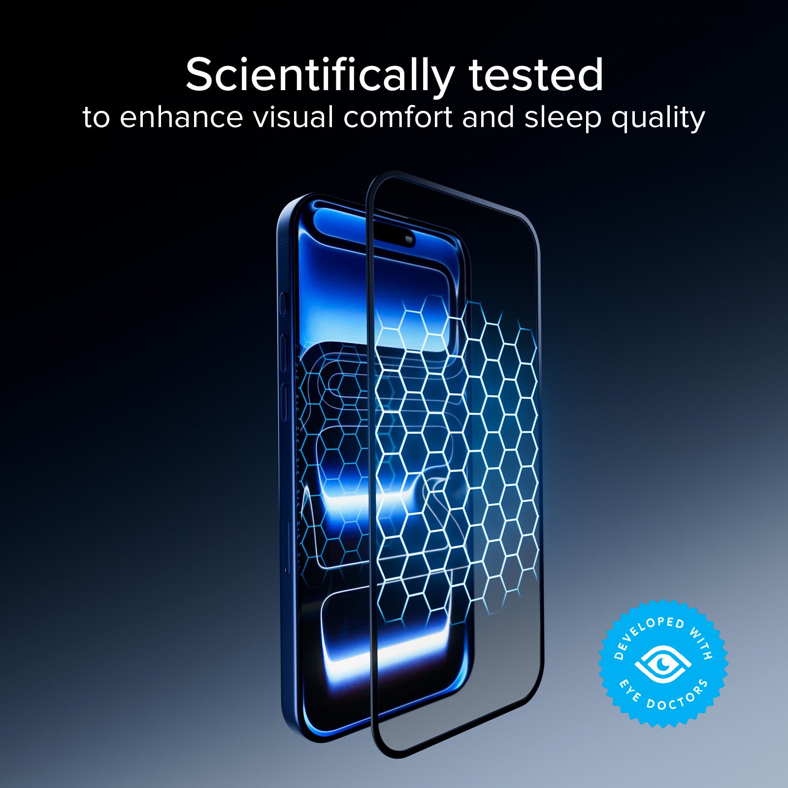 Vetro anti‑luce blu Eyesafe CPF60 per iPhone 17 Pro Max