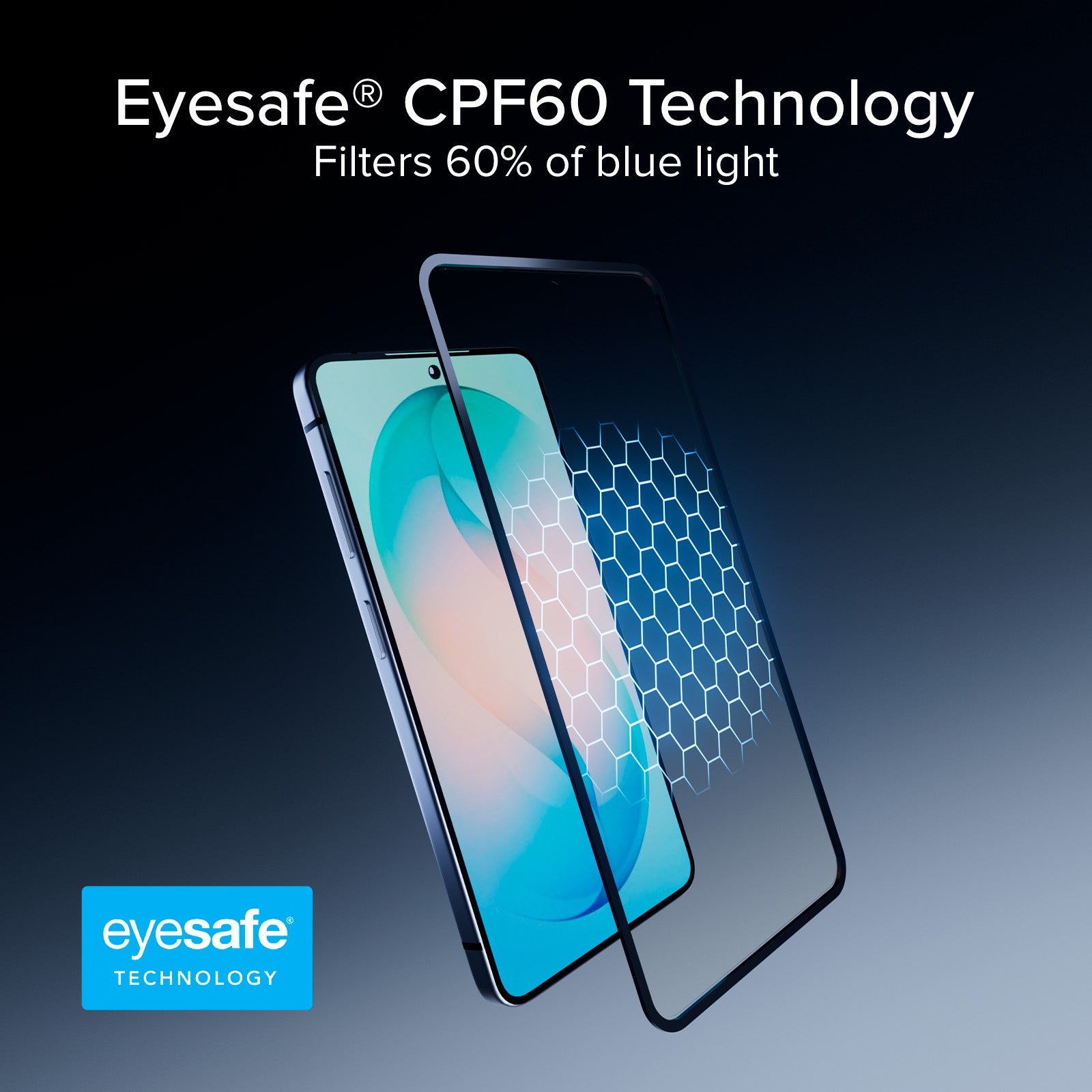 Vetro anti‑luce blu Eyesafe CPF60 per Samsung S26+