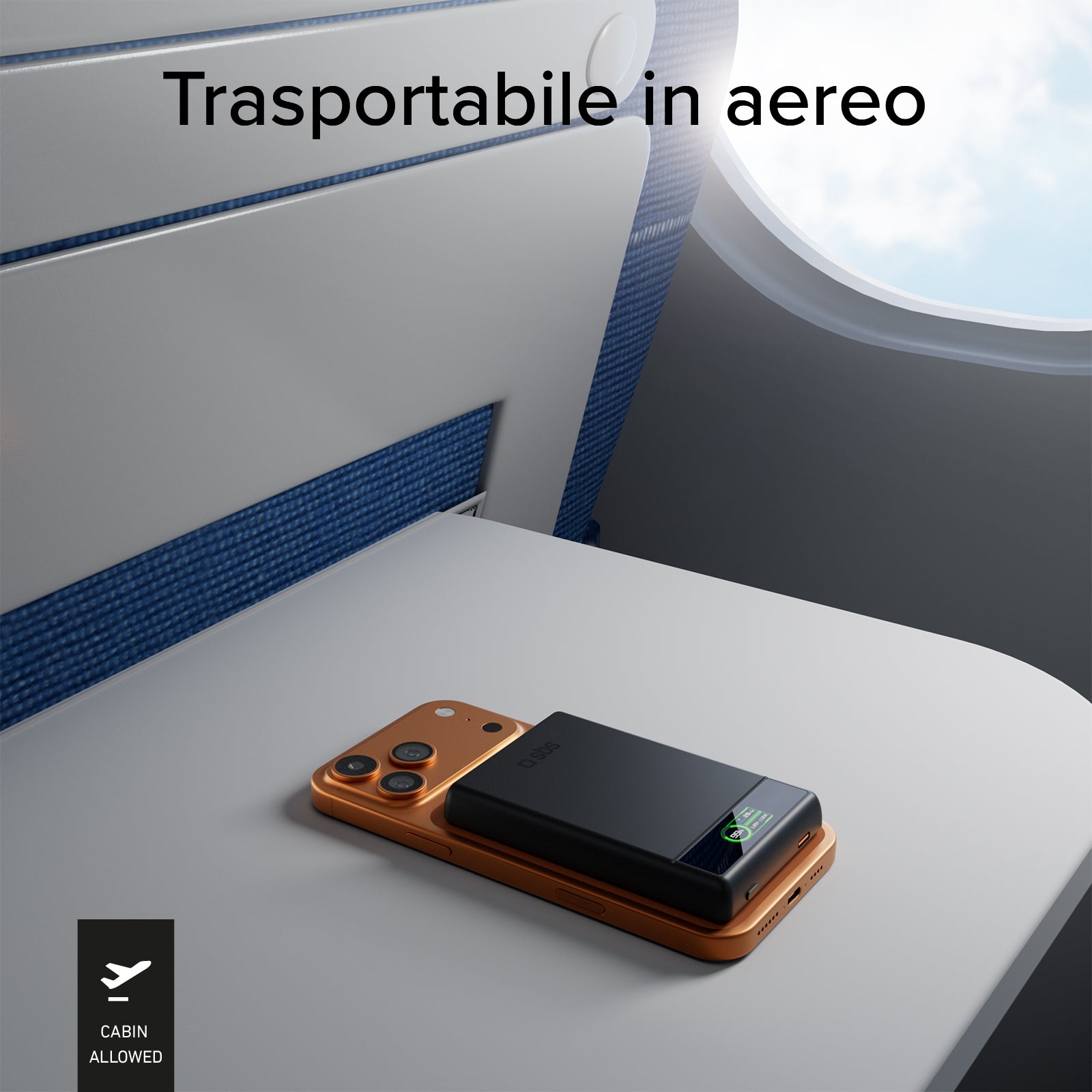 Power bank magnetico 10000 mAh compatibile MagSafe con display smart integrato