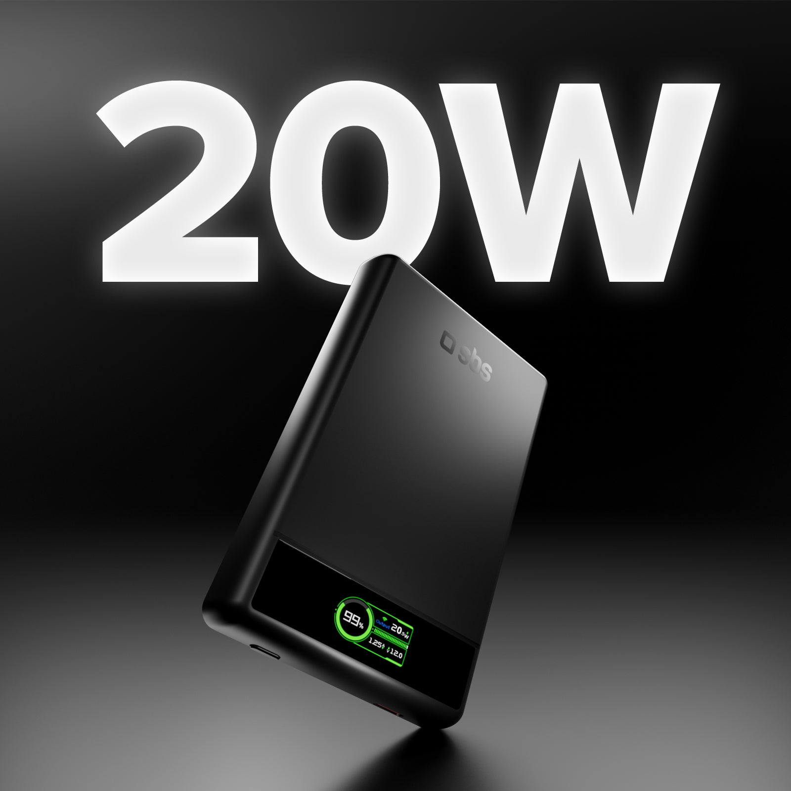 Power bank magnetico 10000 mAh compatibile MagSafe con display smart integrato