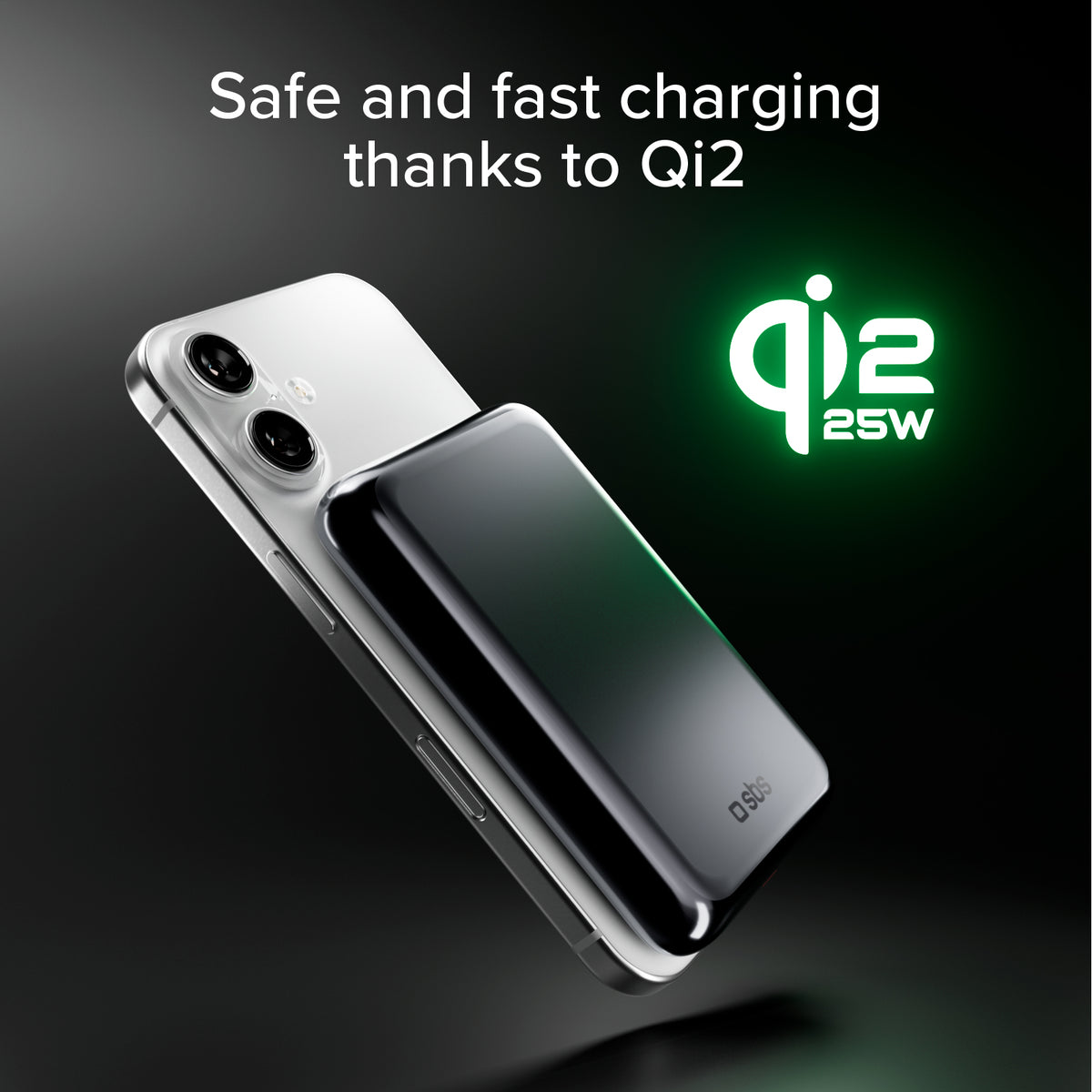 Power bank magnetico 10000 mAh Qi2.2 25W, Power Delivery 3.0, alluminio