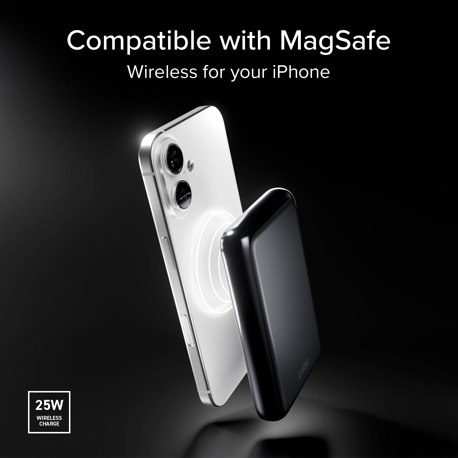 Power bank magnetico 10000 mAh Qi2.2 25W, Power Delivery 3.0, alluminio
