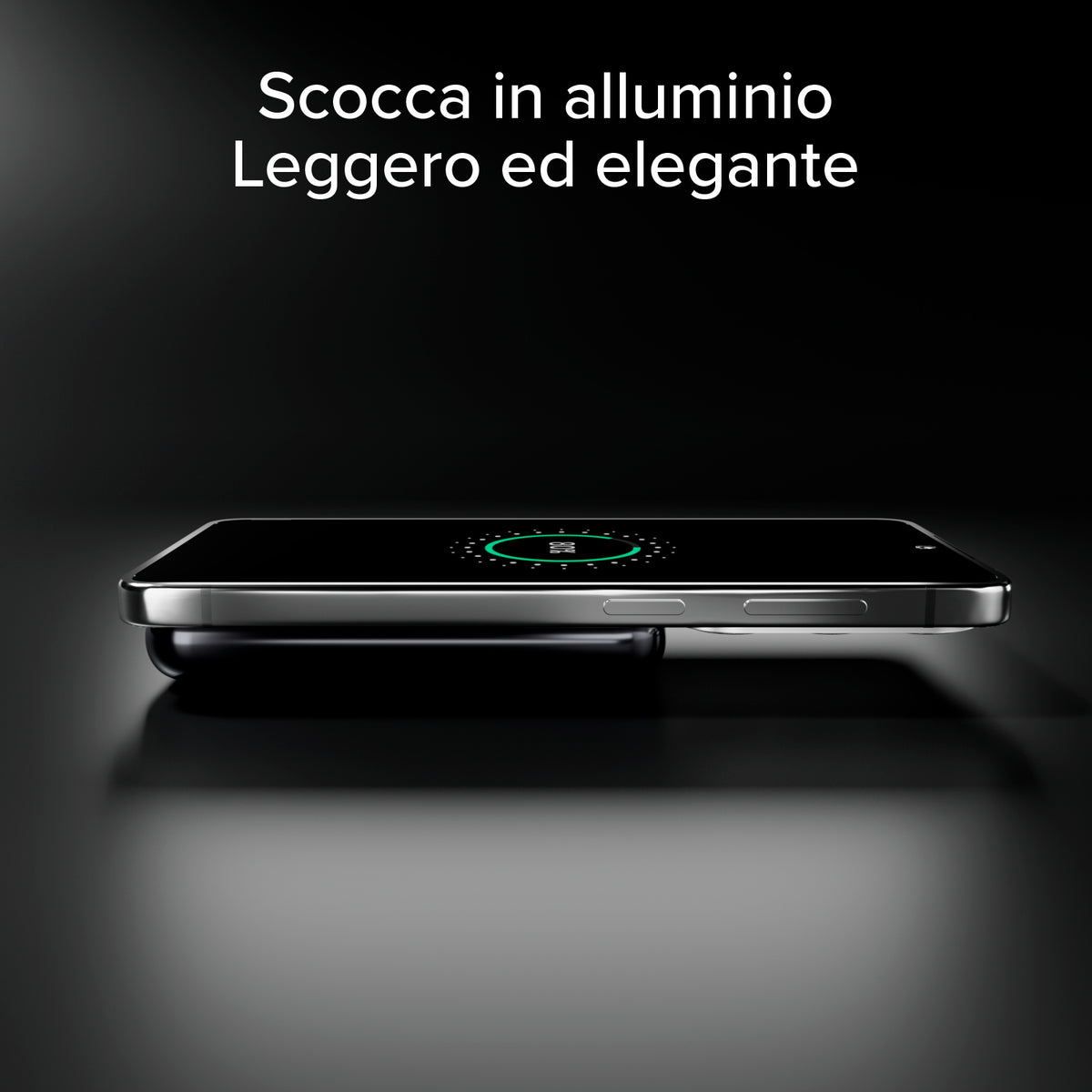 Power bank magnetico 10000 mAh Qi2.2 25W, Power Delivery 3.0, alluminio