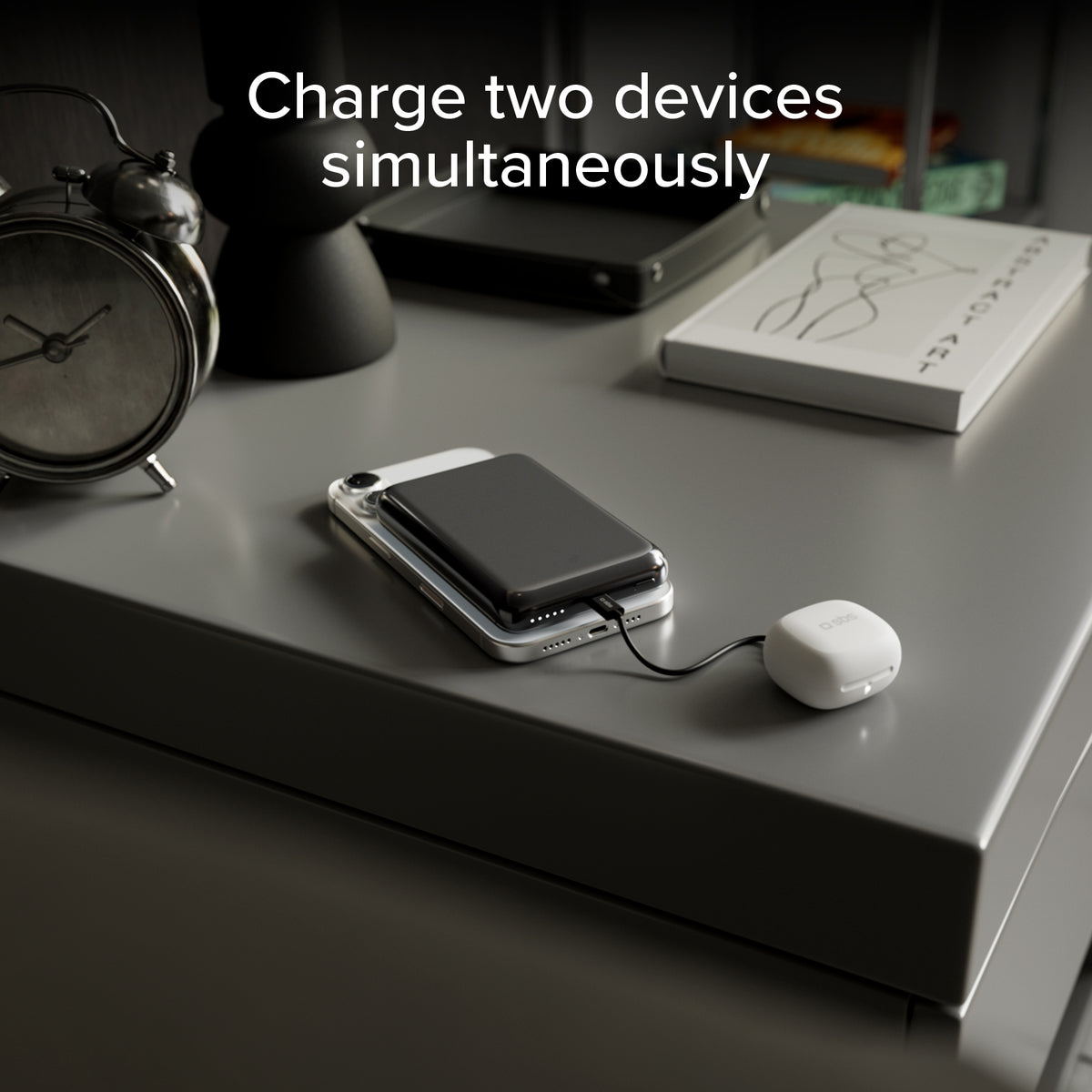 Power bank magnetico 10000 mAh Qi2.2 25W, Power Delivery 3.0, alluminio