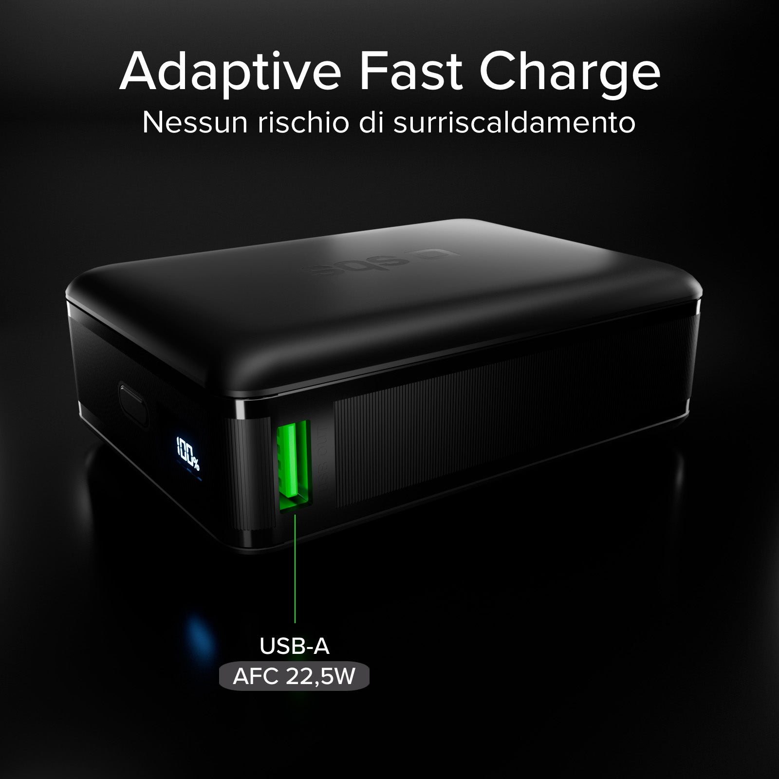 Power bank da 20.000 mAh con display LCD e ricarica per laptop da 65 W
