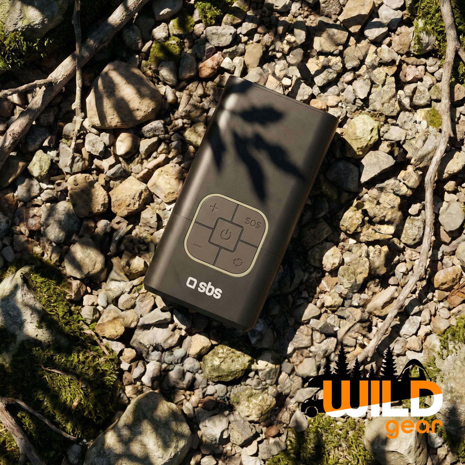 Portable compressor with 3600 mAh 5W Power Bank function and LED flashlight for emergencies and outdoor use