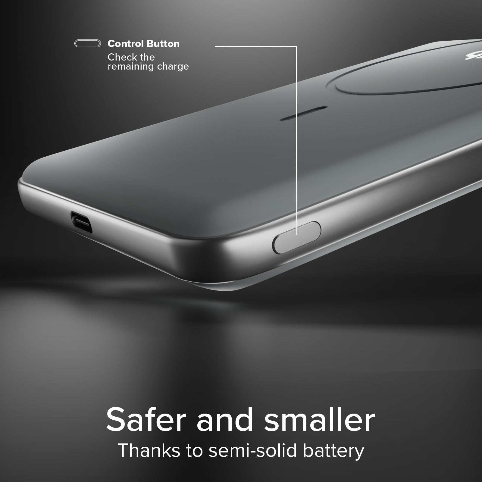 5000 mAh 15 W Qi2 magnetic power bank with semi-solid state battery and LCD