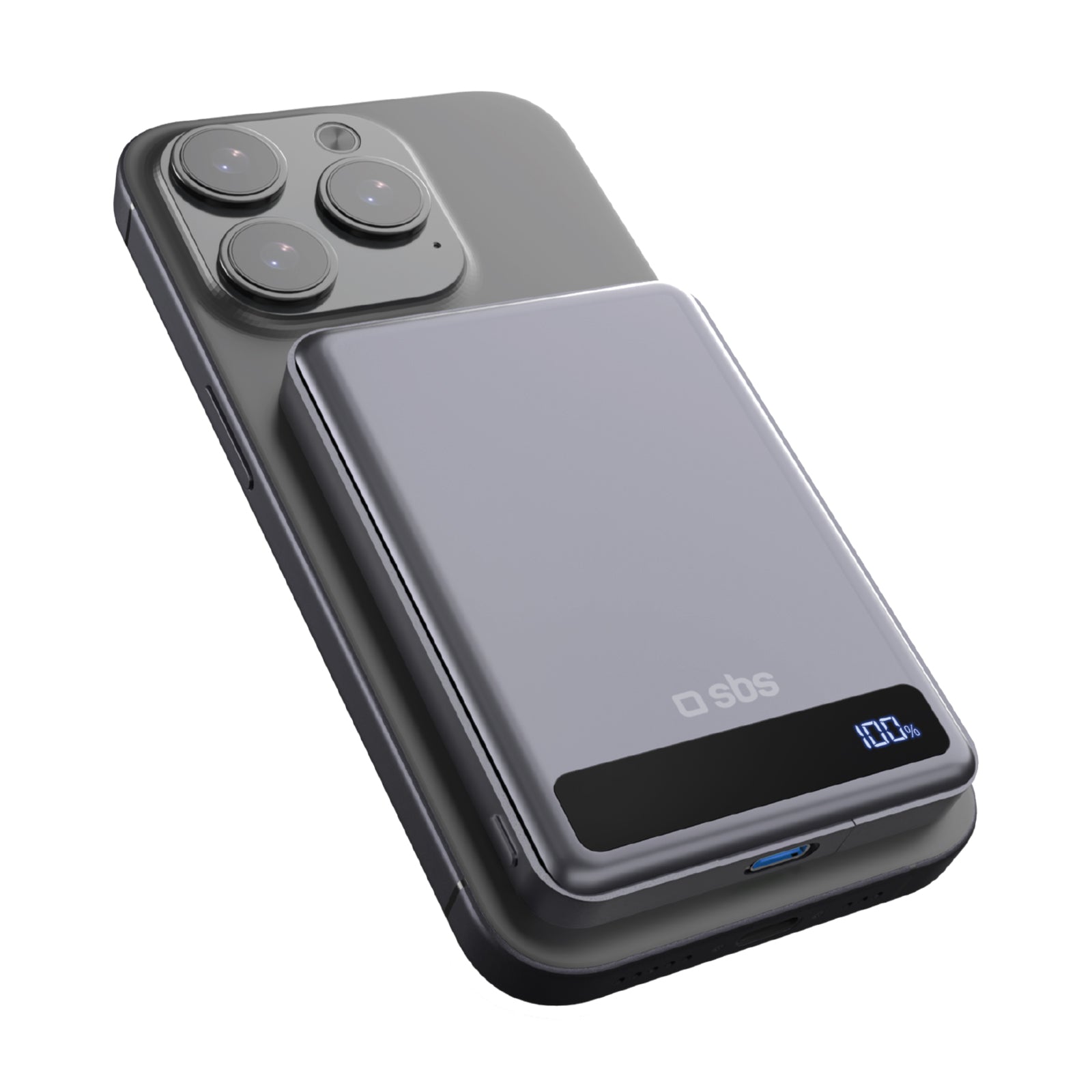 5000 mAh 15 W Qi2 magnetic power bank with semi-solid state battery and LCD