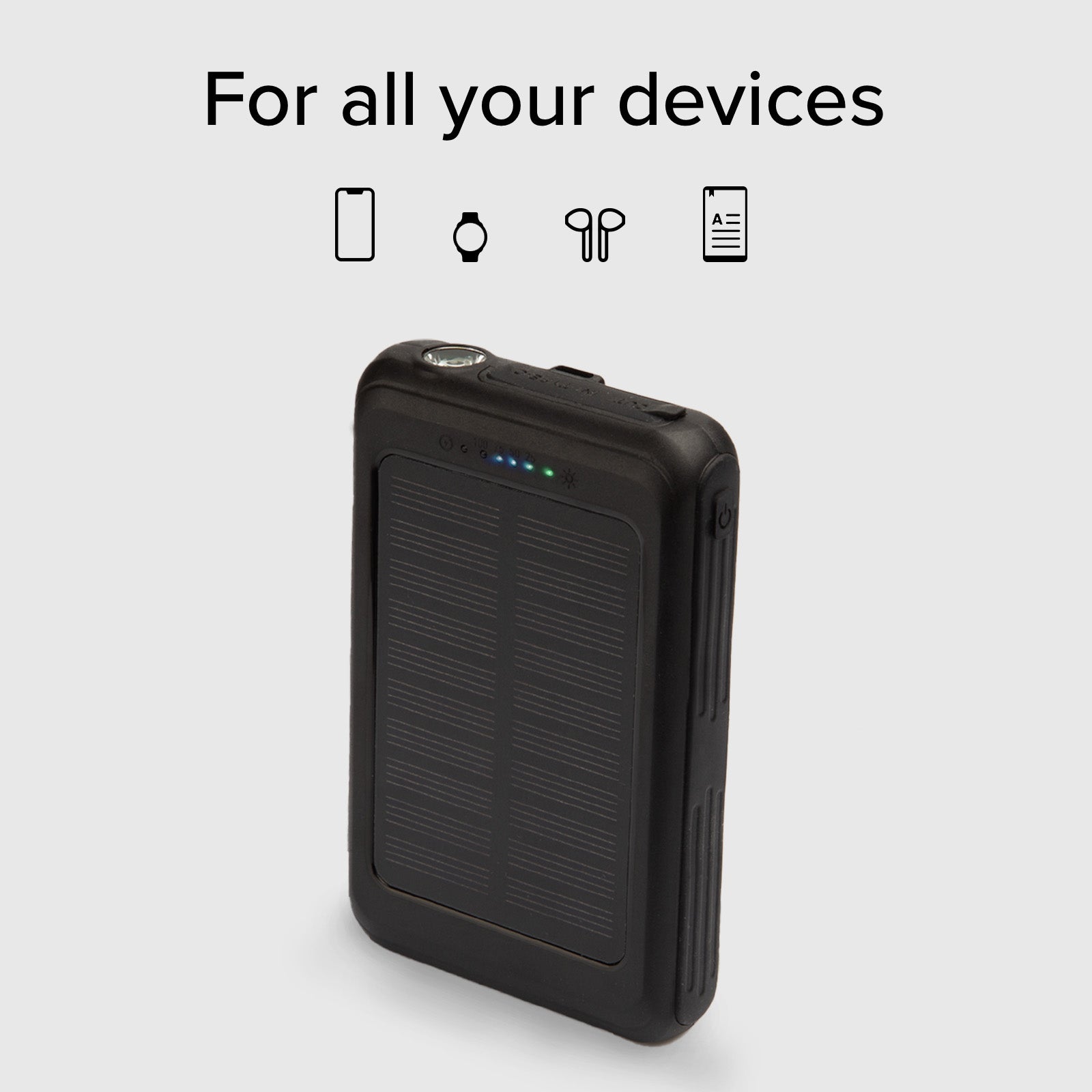 Powerbank solare 5000 mAh con ricarica wireless