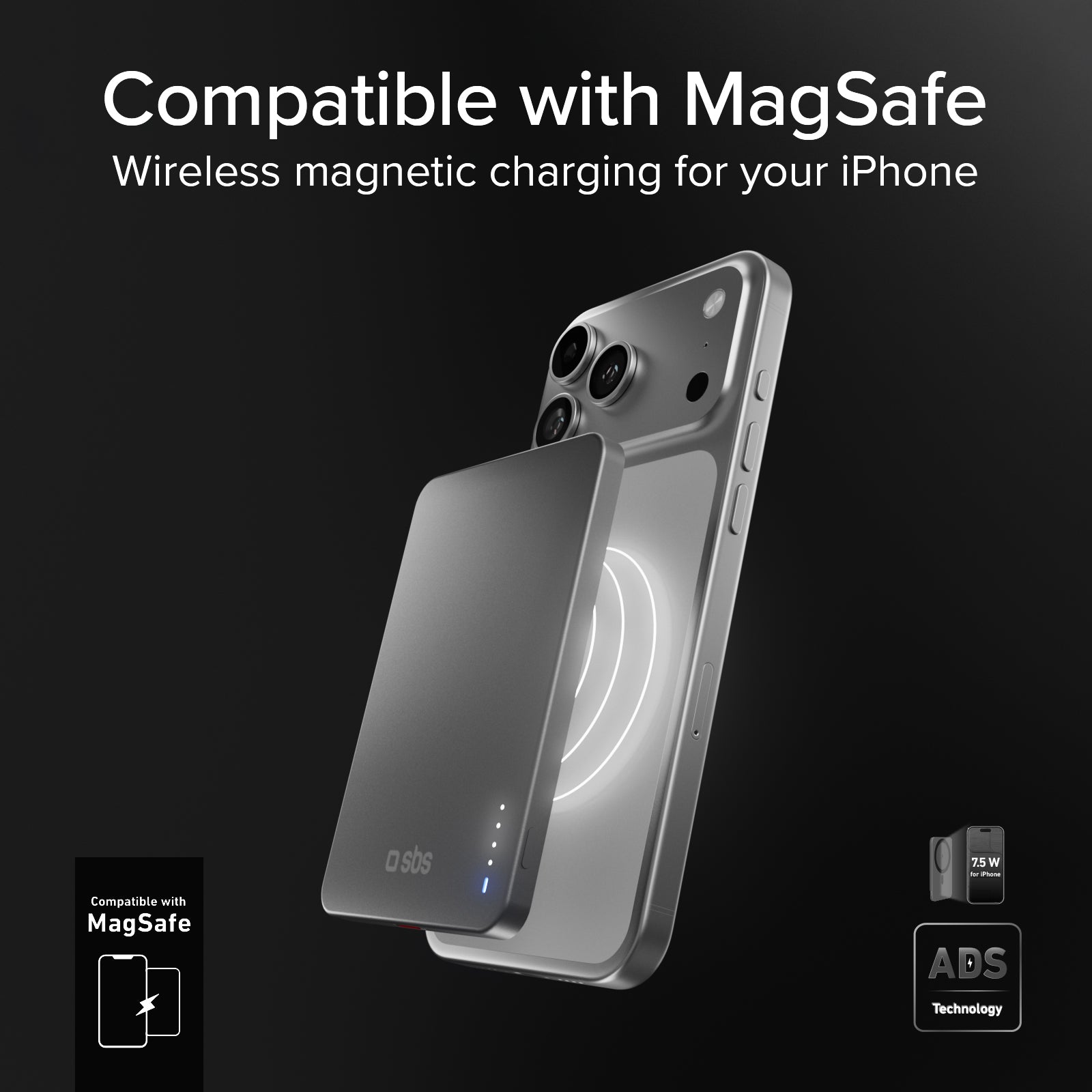 PowerBank magnetico extra-slim 5000mAh