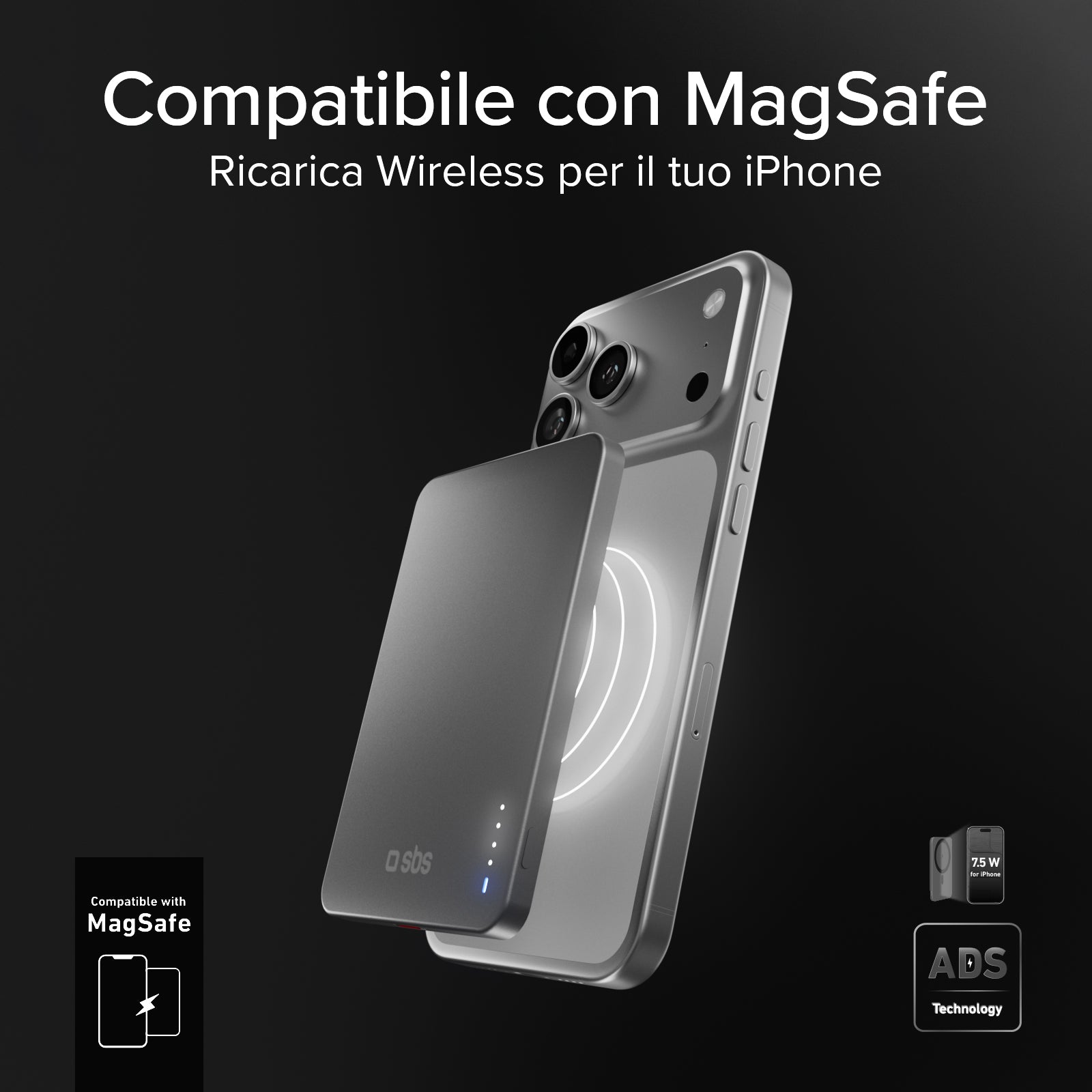 PowerBank magnetico extra-slim 5000mAh