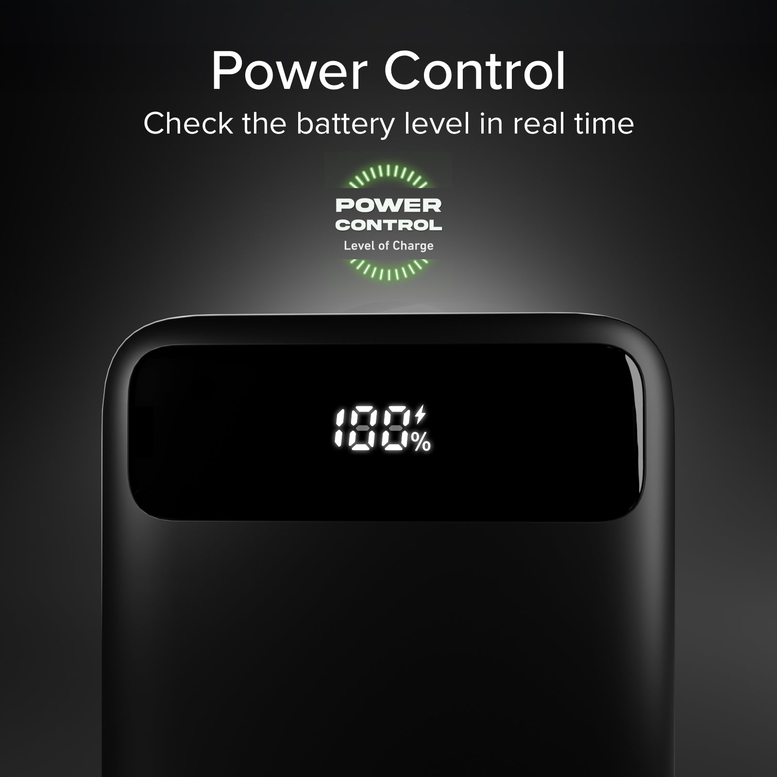 Batería externa compacta de 10000mah con carga rápida y pantalla LCD