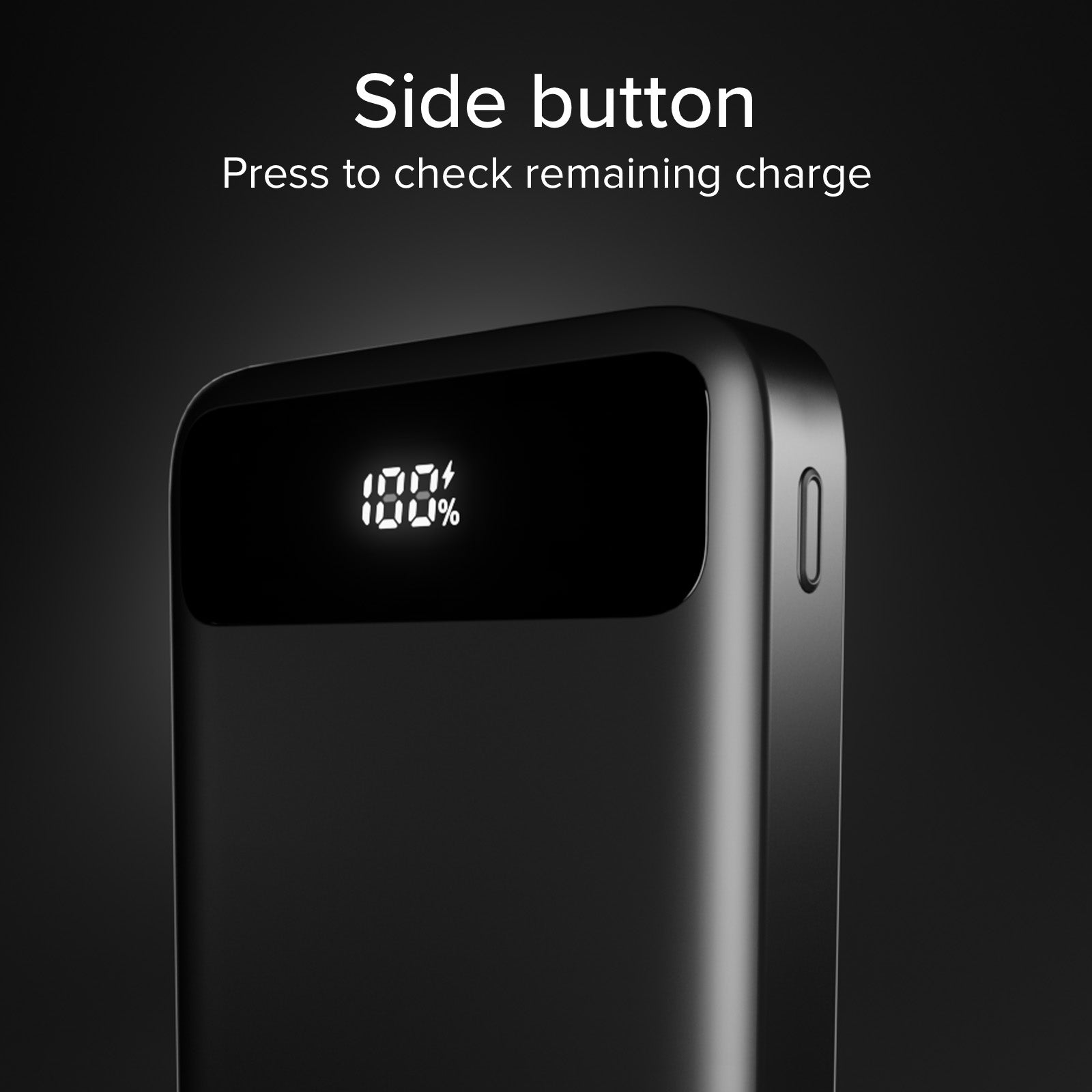 Batería externa compacta de 10000mah con carga rápida y pantalla LCD