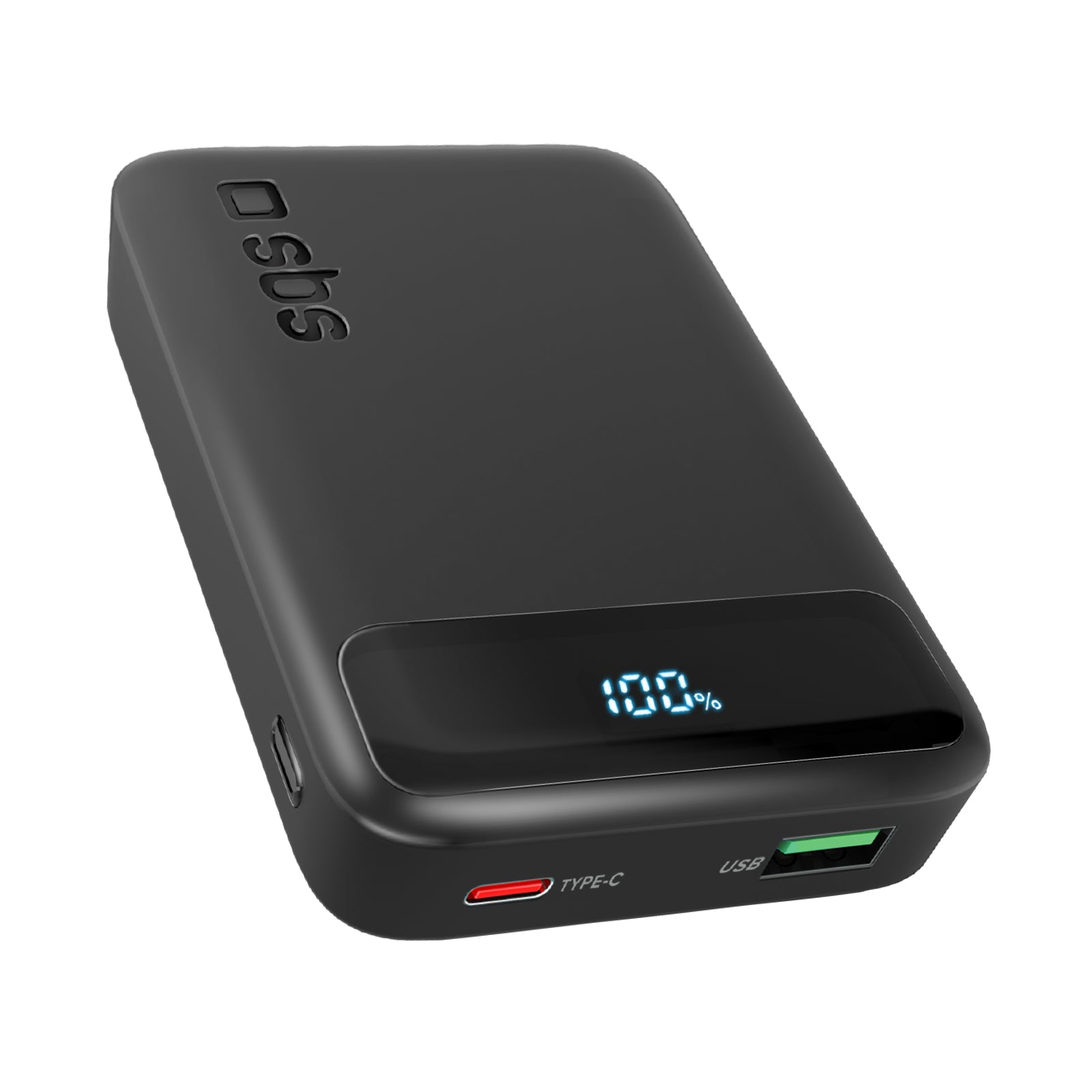 Batería externa compacta de 10000mah con carga rápida y pantalla LCD