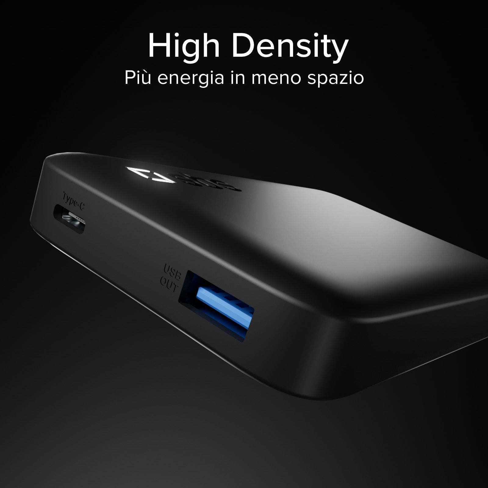Power Bank 10000mAh High Density – Compatto con porte USB-C e USB-A