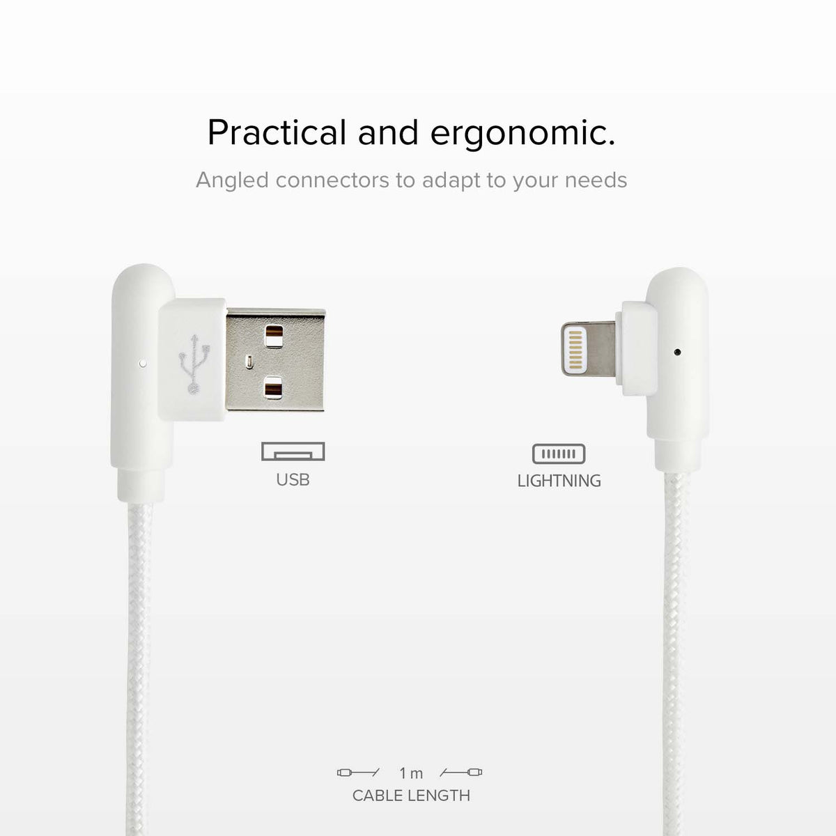 Cavo Lightning con connettori a 90°