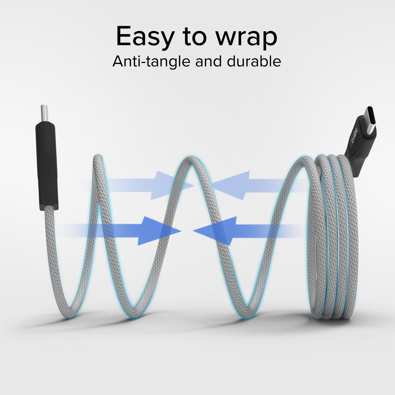 Cable USB-C - USB-C con acabado magnético, 1 metro