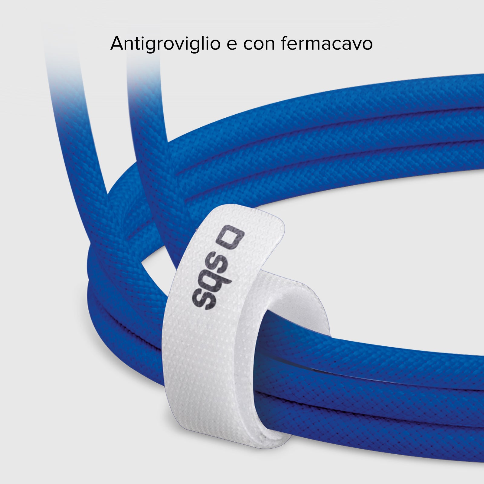 Câble textile USB-C - USB-C avec serre-câble, 1,5 mètre