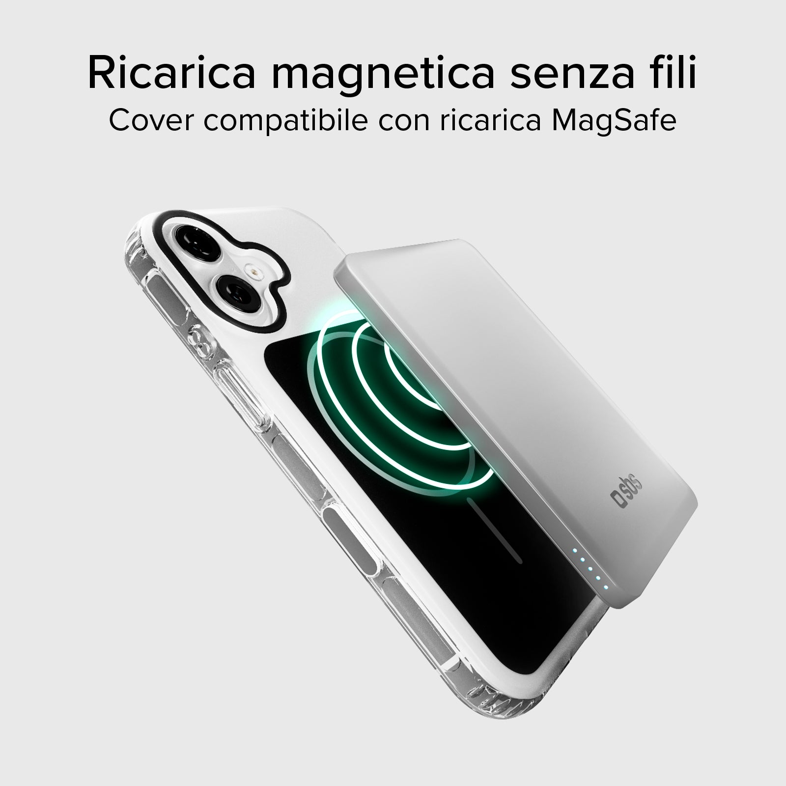 Cover magnetica compatibile con MagSafe con angoli antiurto per iPhone 17