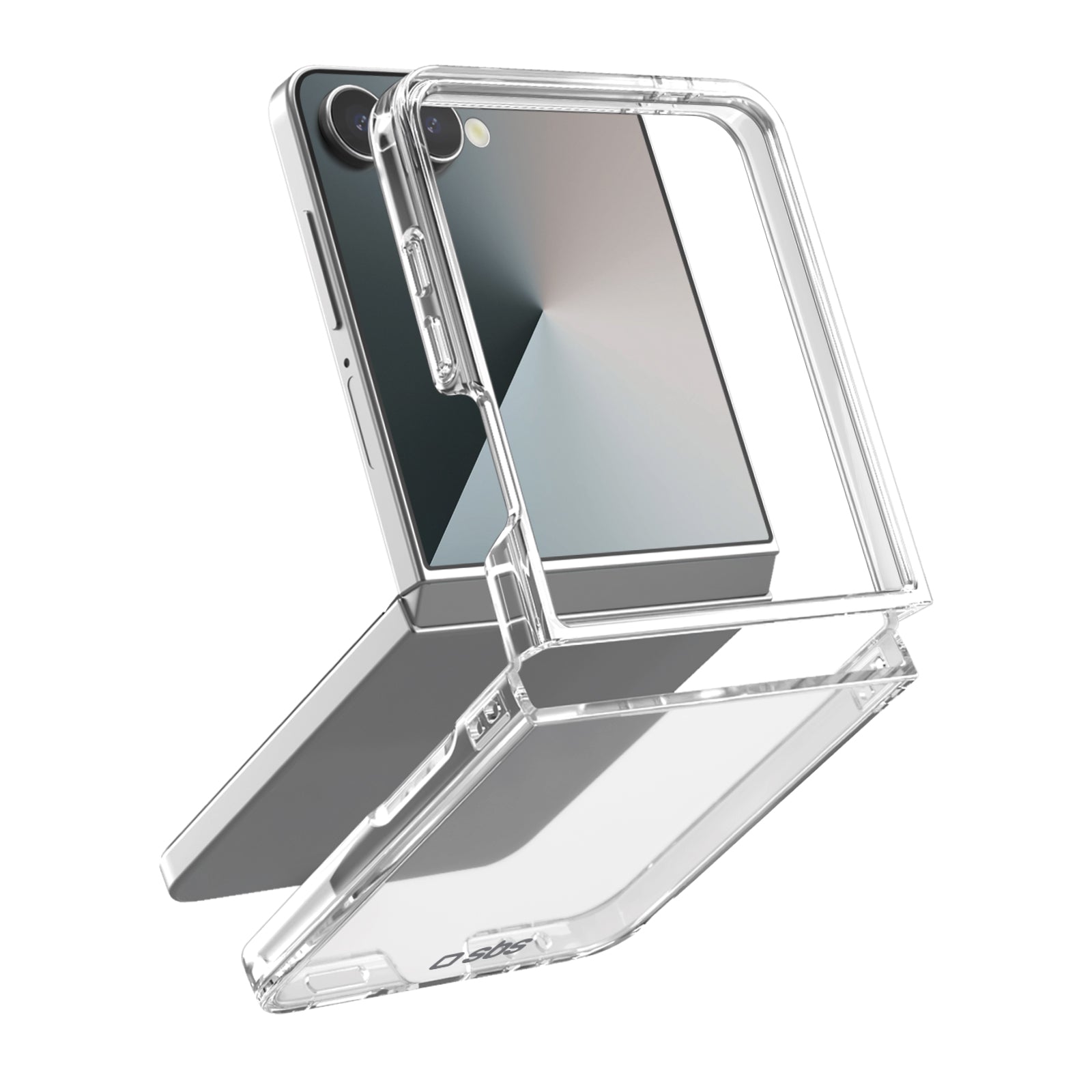 Hybrid Case pour Samsung Z Flip 7, coque portefeuille transparente
