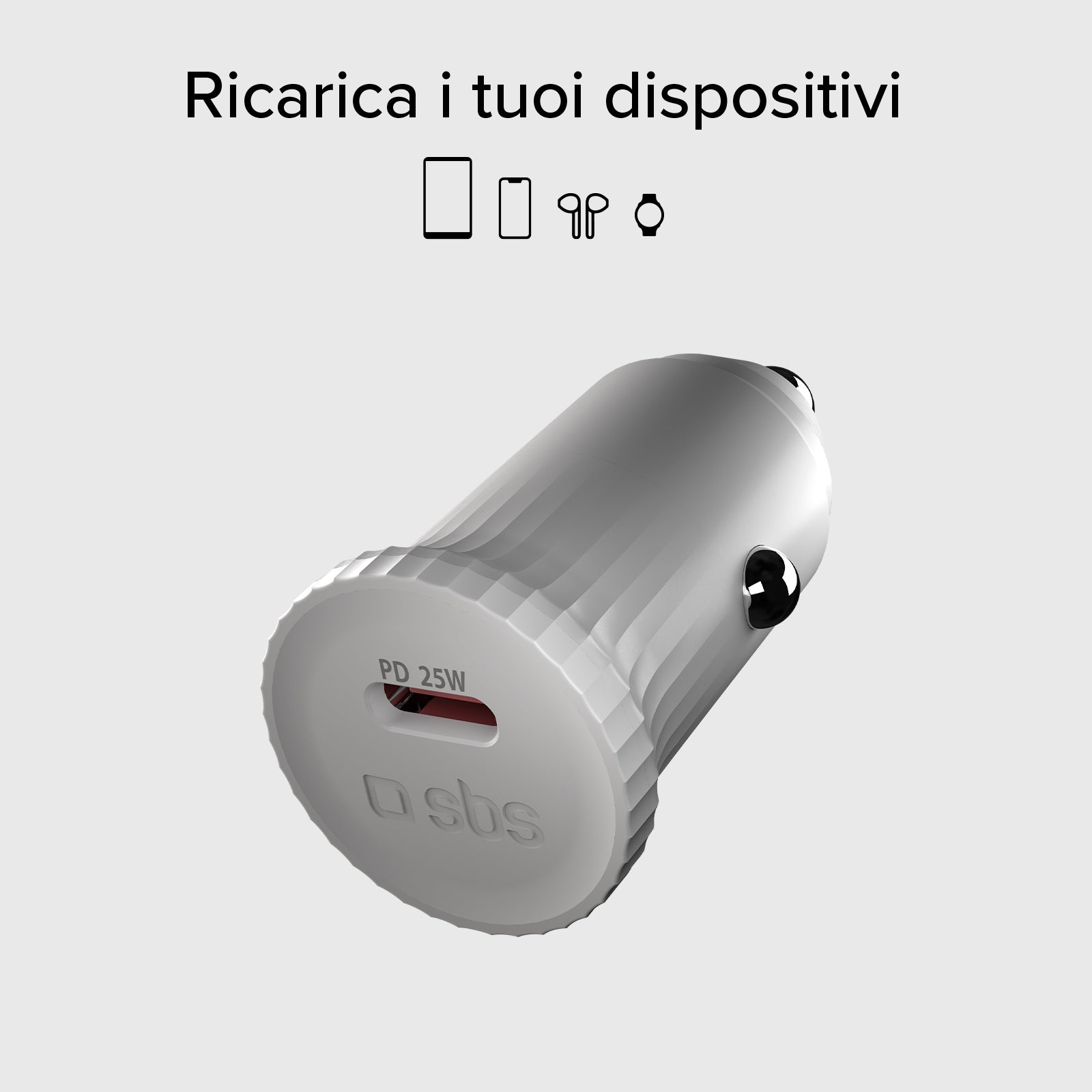 Caricatore caricabatterie da auto con materiale riciclato GRS