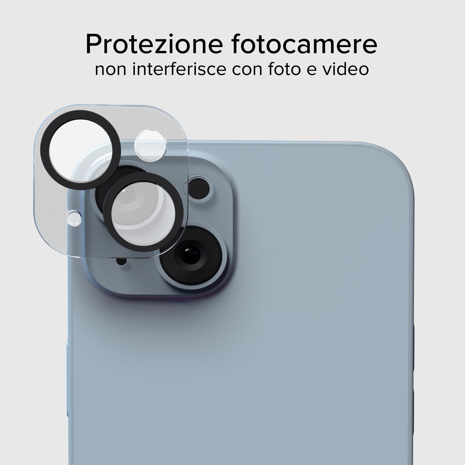 Vetro per fotocamera dell'iPhone 15/15 Plus, con materiale D3O