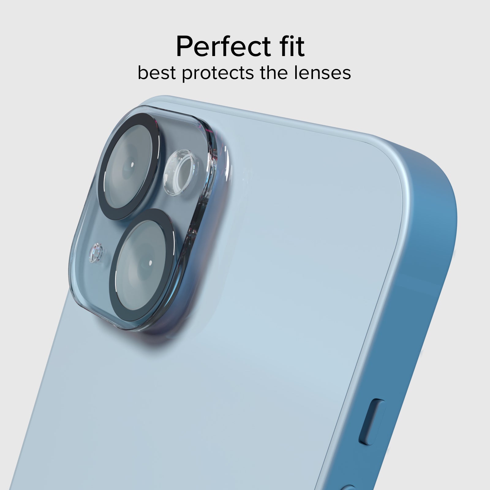 Vetro per fotocamera dell'iPhone 15/15 Plus, con materiale D3O