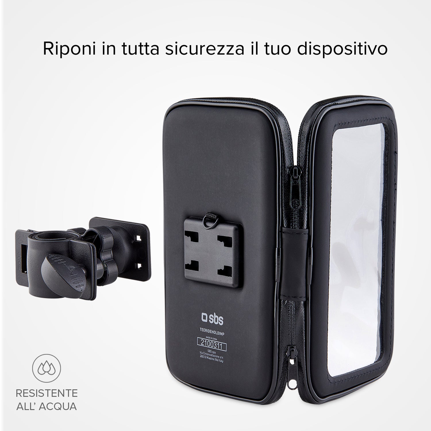 Porta cellulare fino a 6,7 pollici per monopattino, impermeabile, touch screen
