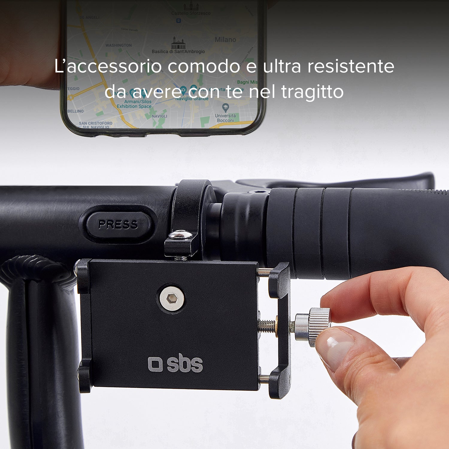 Porta cellulare fino a 6,7 pollici in alluminio per monopattino e bici