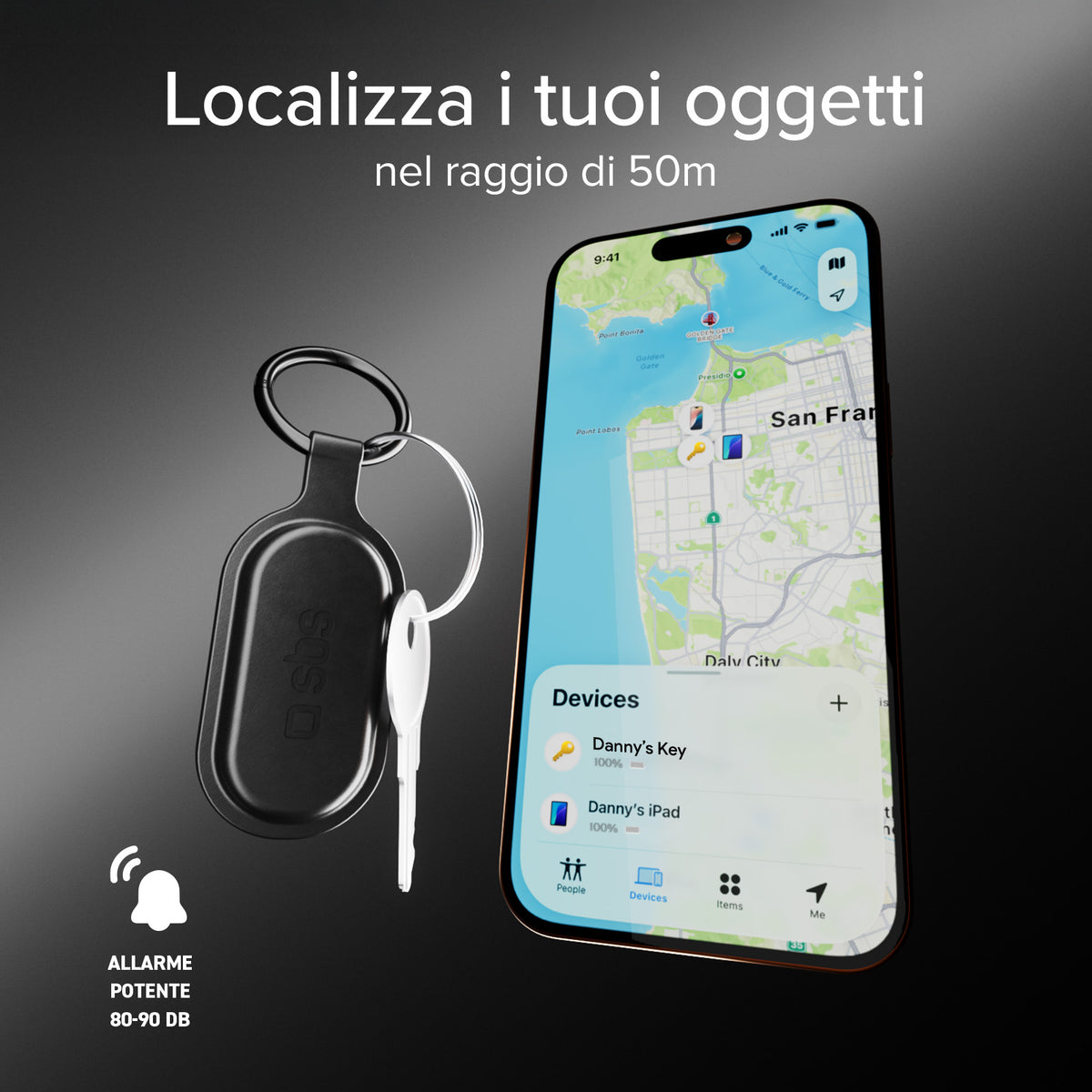 Tracker Track My Taggy con compatibilità Apple Find My e Google Find Hub