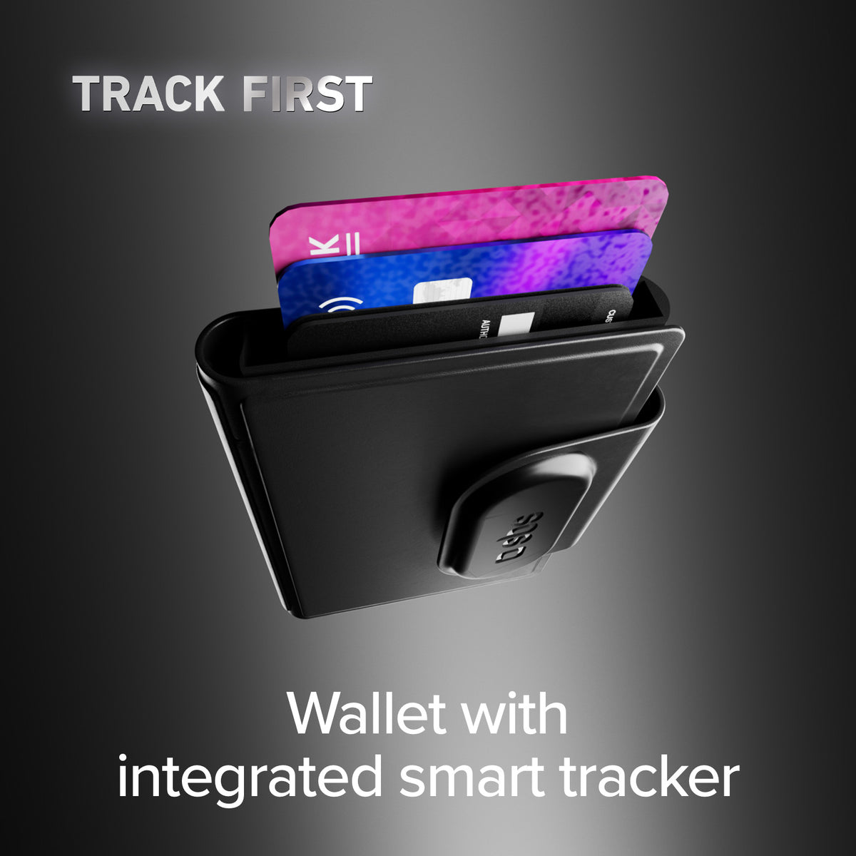 Track My Wallet Kartenetui mit Tracker kompatibel mit Apple Find My und Google Find Hub