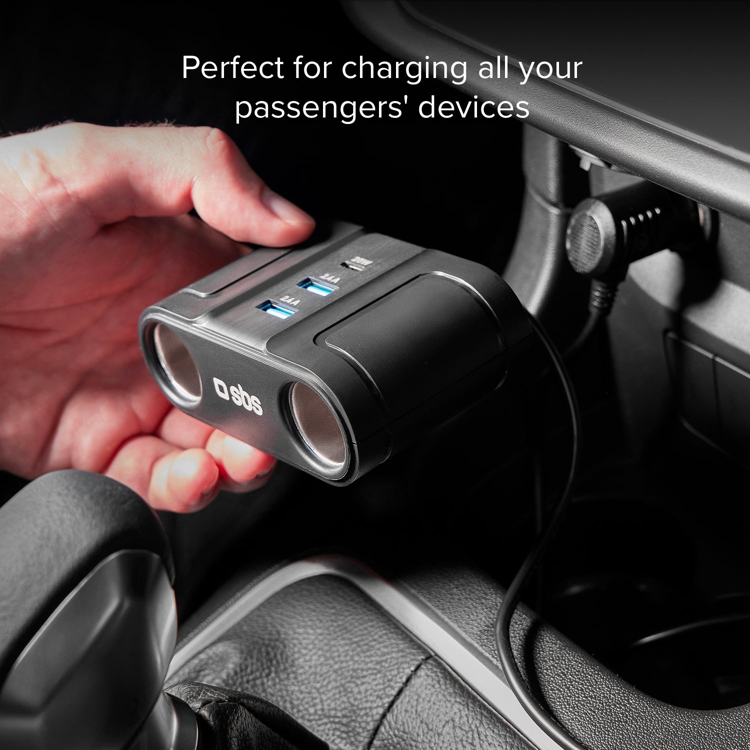 Caricatore sdoppiatore auto - Ricarica rapida 100 Watt
