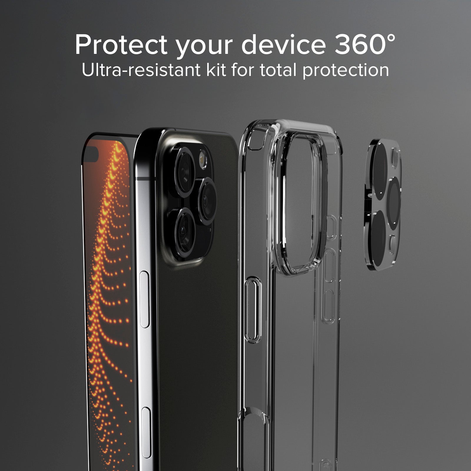 Kit Protezione totale D3O per iPhone 16 Pro Max