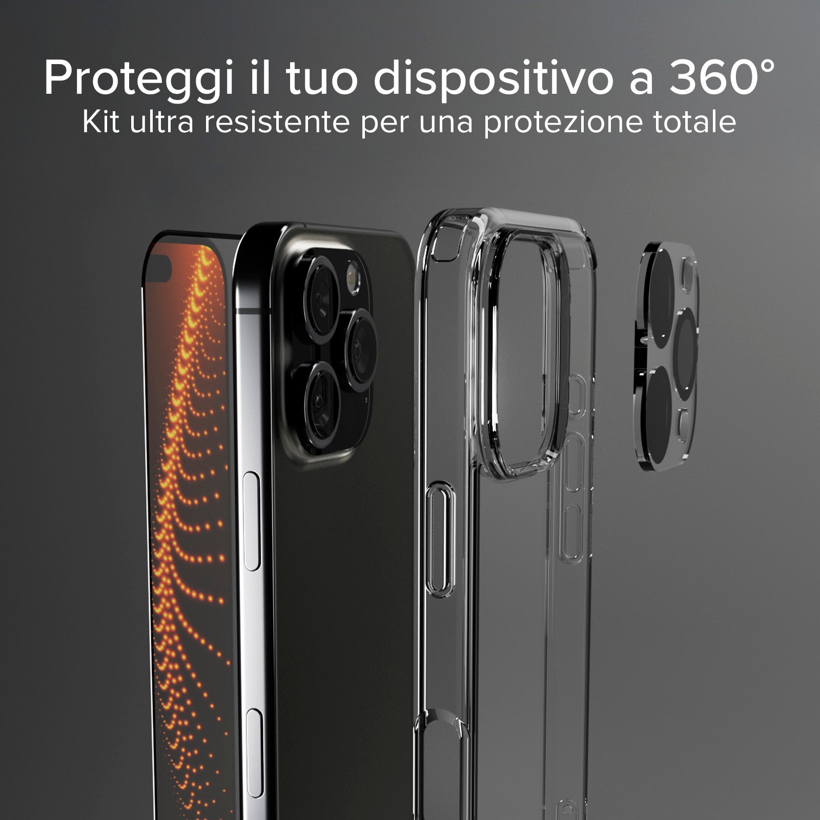 Kit Protezione totale D3O per iPhone 16 Pro Max