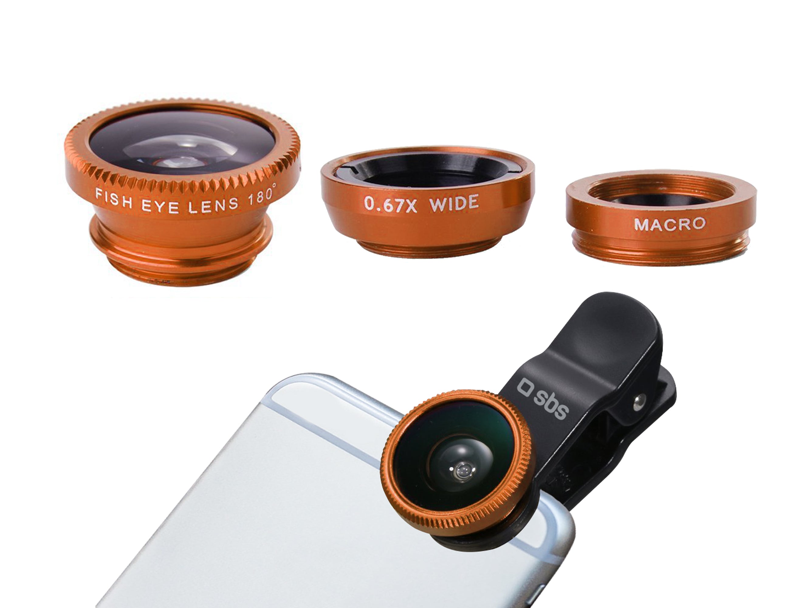 Kit lenti 3 in 1 per smartphone