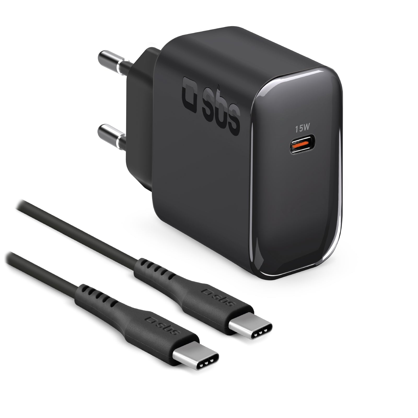 Kit con caricatore da rete 15W e cavo USB-C - USB-C