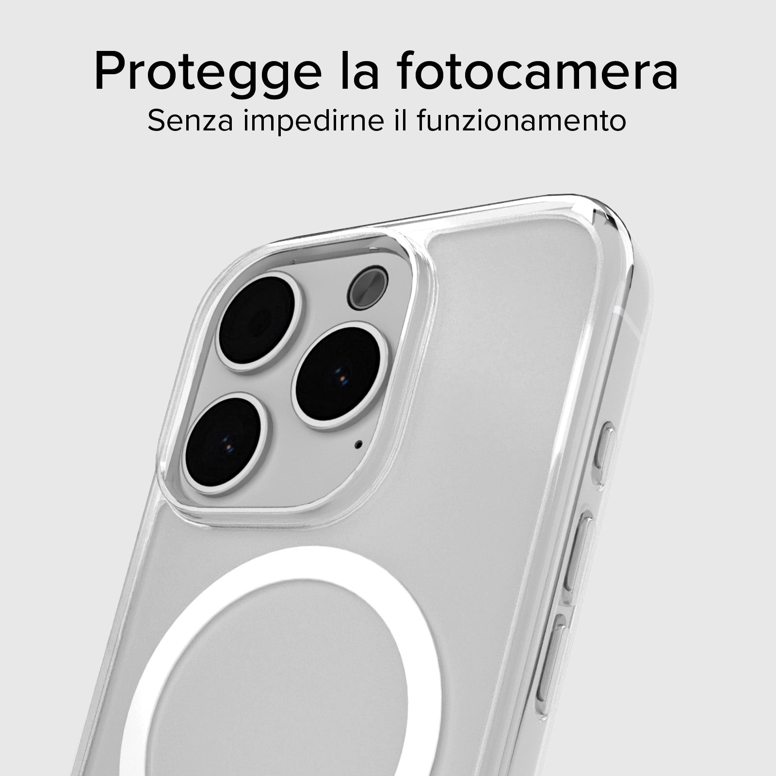 Funda rígida transp. carga MagSafe iPhone 15 Pro Max