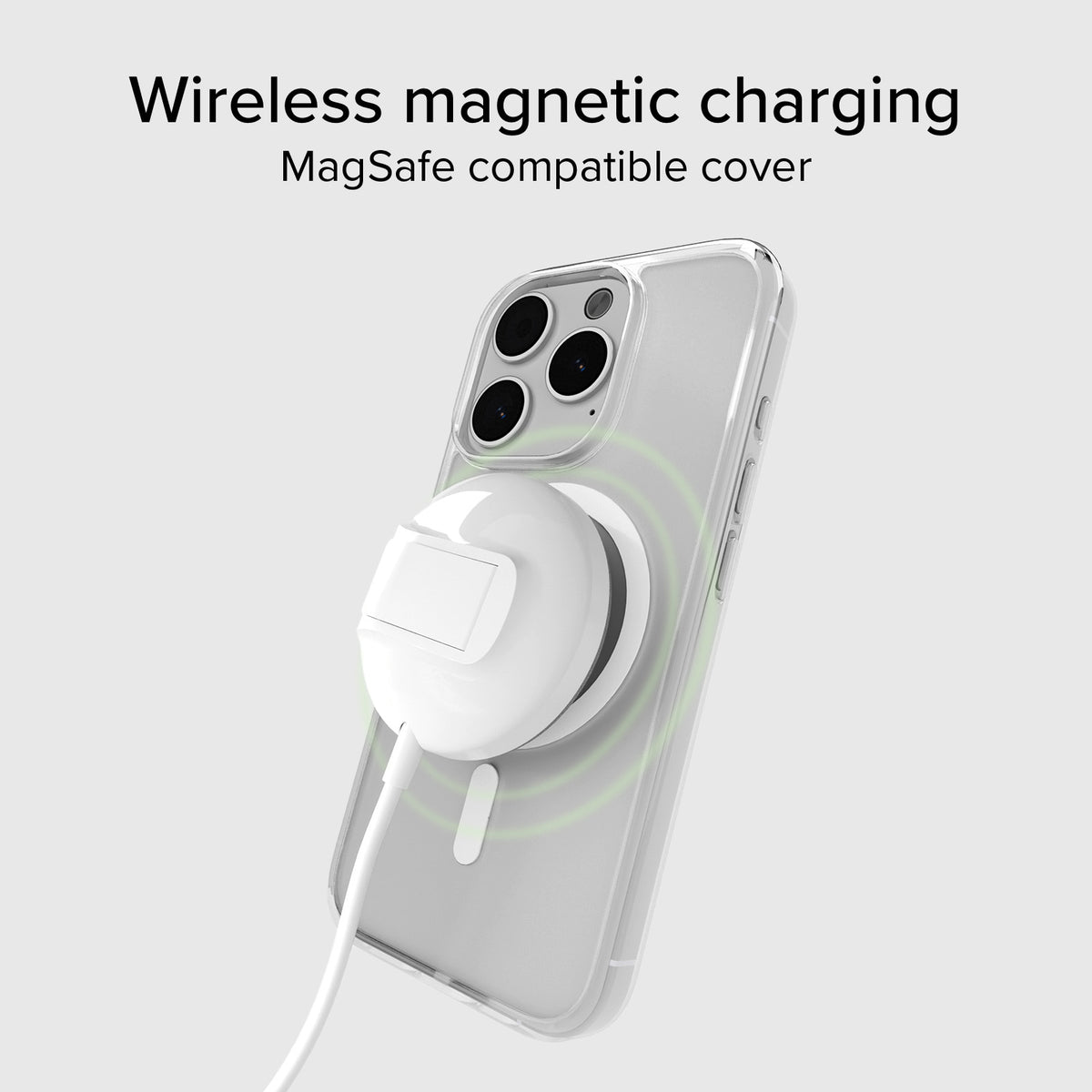 Funda rígida transp. carga MagSafe iPhone 15 Pro Max