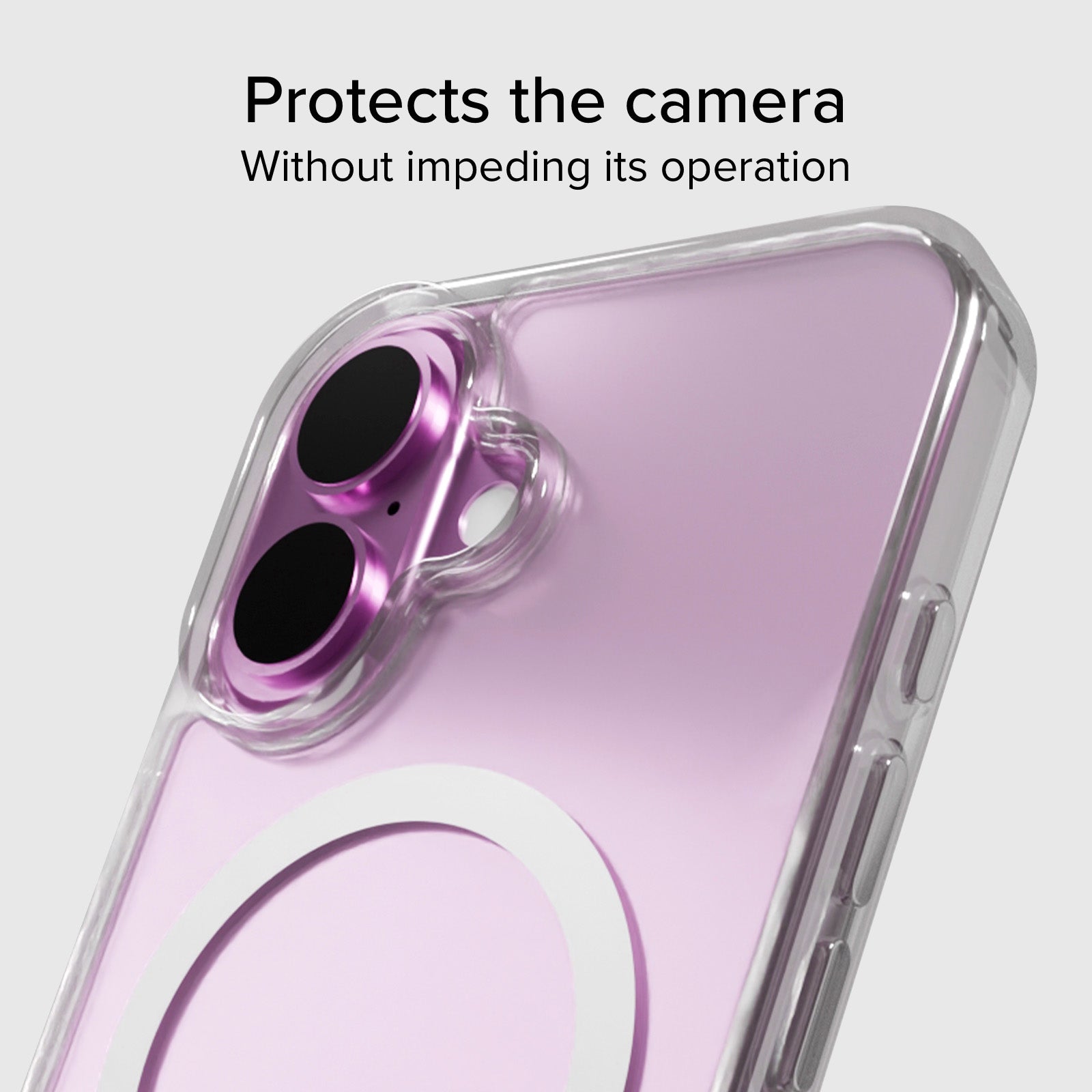 Cover trasparente rigida compatibile con ricarica MagSafe per iPhone 16