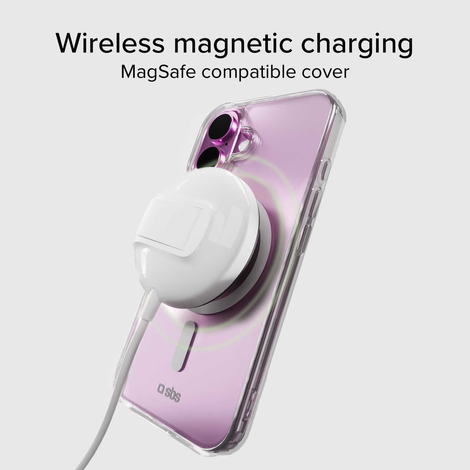 Cover trasparente rigida compatibile con ricarica MagSafe per iPhone 16