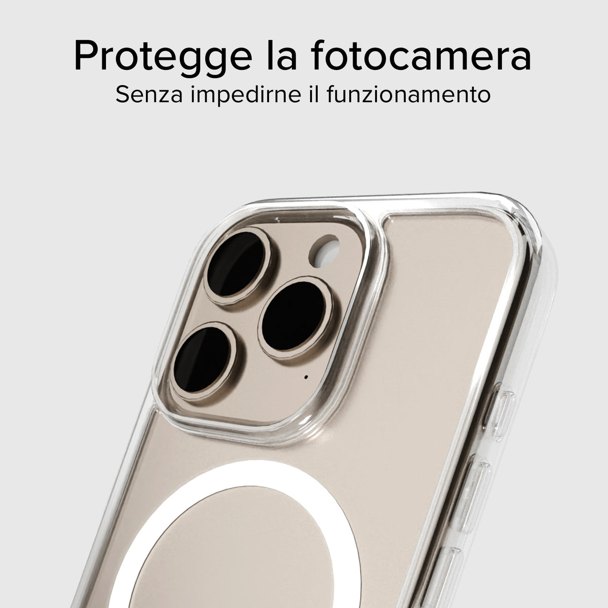 Funda rígida transp. carga MagSafe iPhone 16 Pro Max