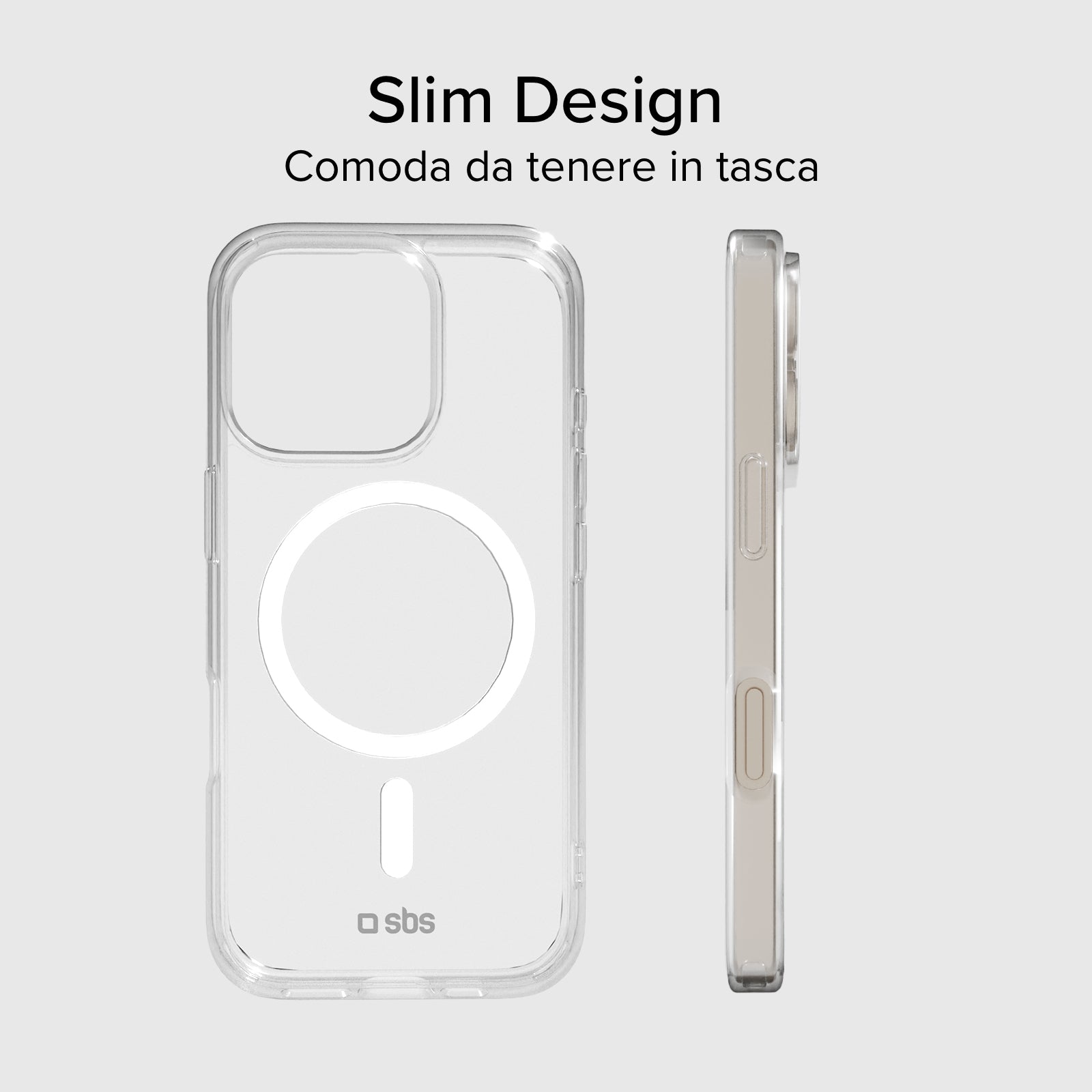 Funda rígida transp. carga MagSafe iPhone 16 Pro Max
