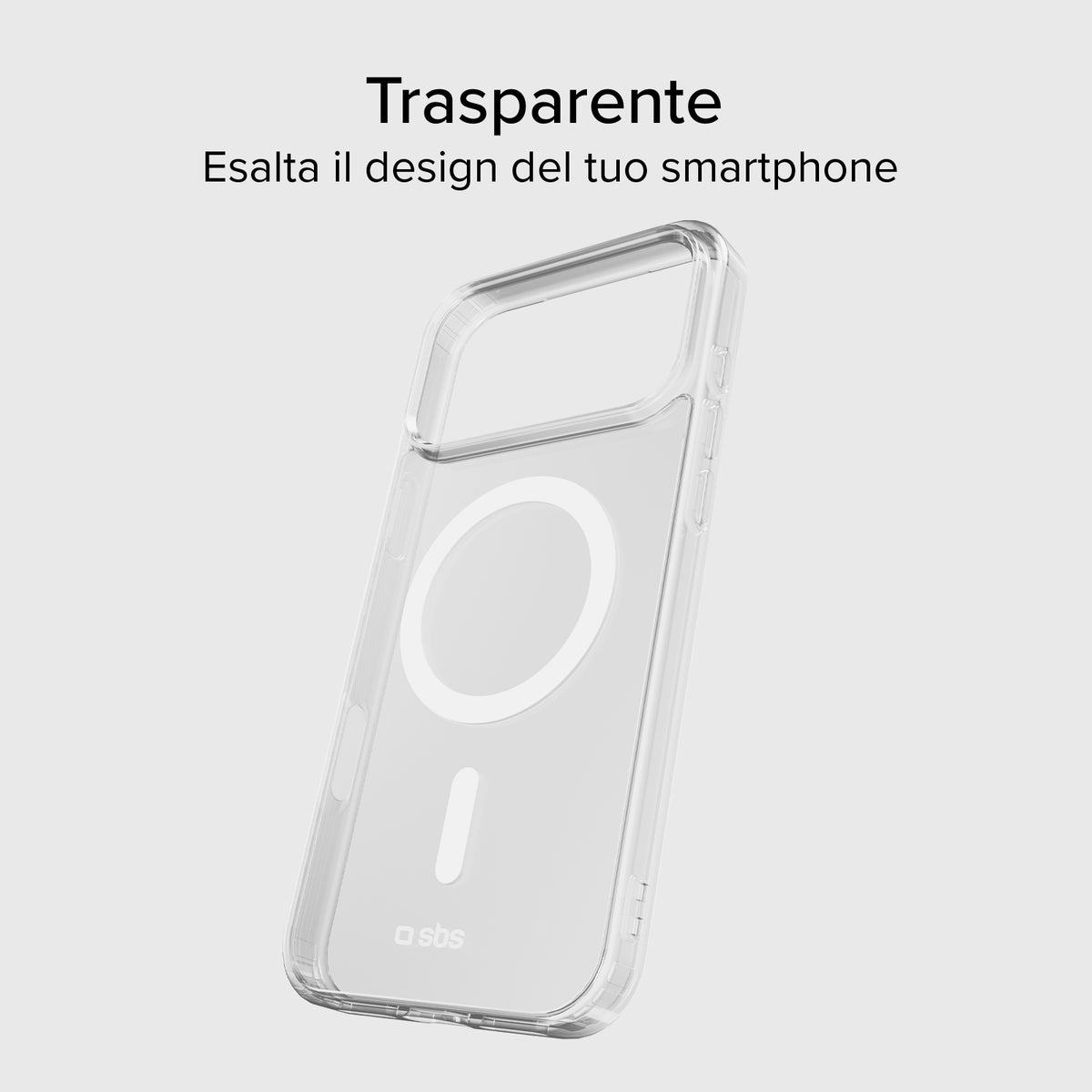 Transparent hard cover compatible with magnetic wireless charging for iPhone 18 Pro/17 Pro