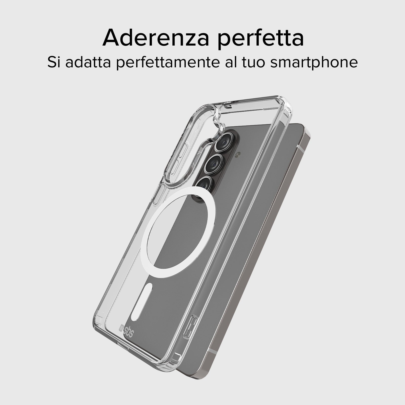 Cover rigida compatibile con ricarica wireless magnetica per Samsung S26+