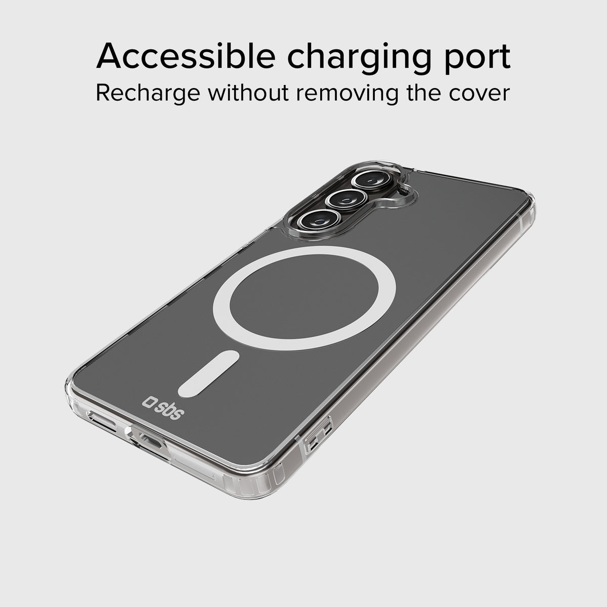 Cover rigida compatibile con ricarica wireless magnetica per Samsung S26